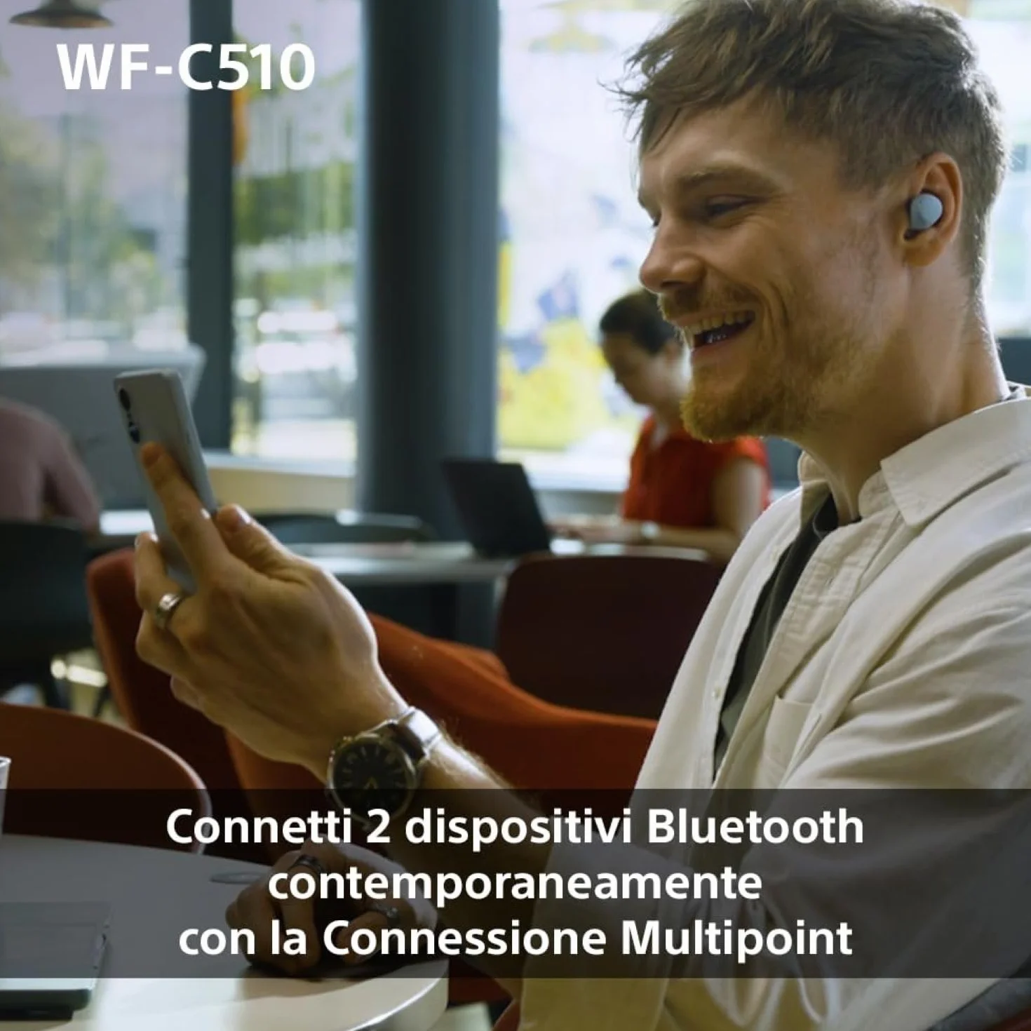 Sony WFC510 True Wireless Cuffie Bluetooth Multipoint IPX4 Spotify Tap Ricarica Rapida 22h Nero