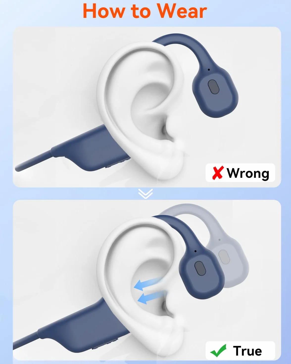SANOTO Cuffie Conduzione Ossea Open Ear Auricolari Bluetooth 5.3 Ossea Auricolari Conduzione Ossea Wireless IPX7 Cuffie Sport Impermeabili e Antisudore Adatte per Corsa Ciclismo Fitness Ufficio