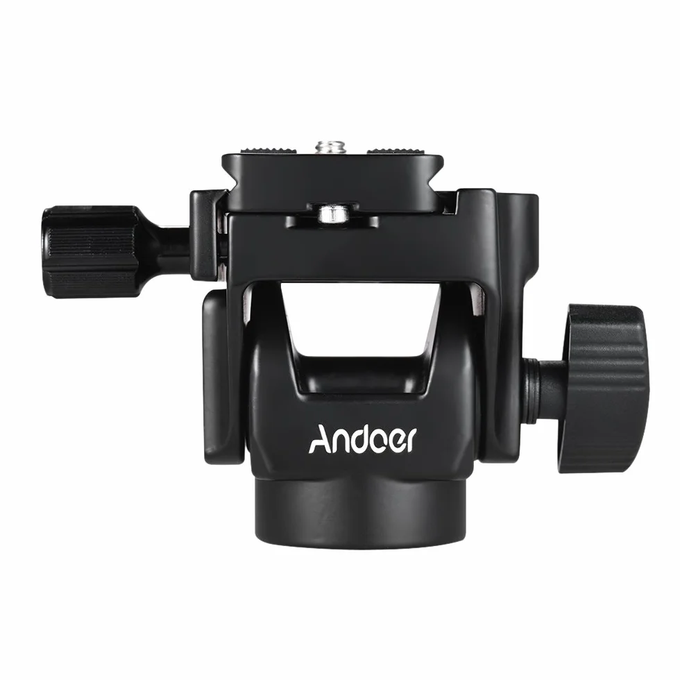 Andoer M-12 Testa Monopiede Inclinabile Panoramica per Teleobiettivo e Bird Watching Con 2 Piastre a Sgancio Rapido