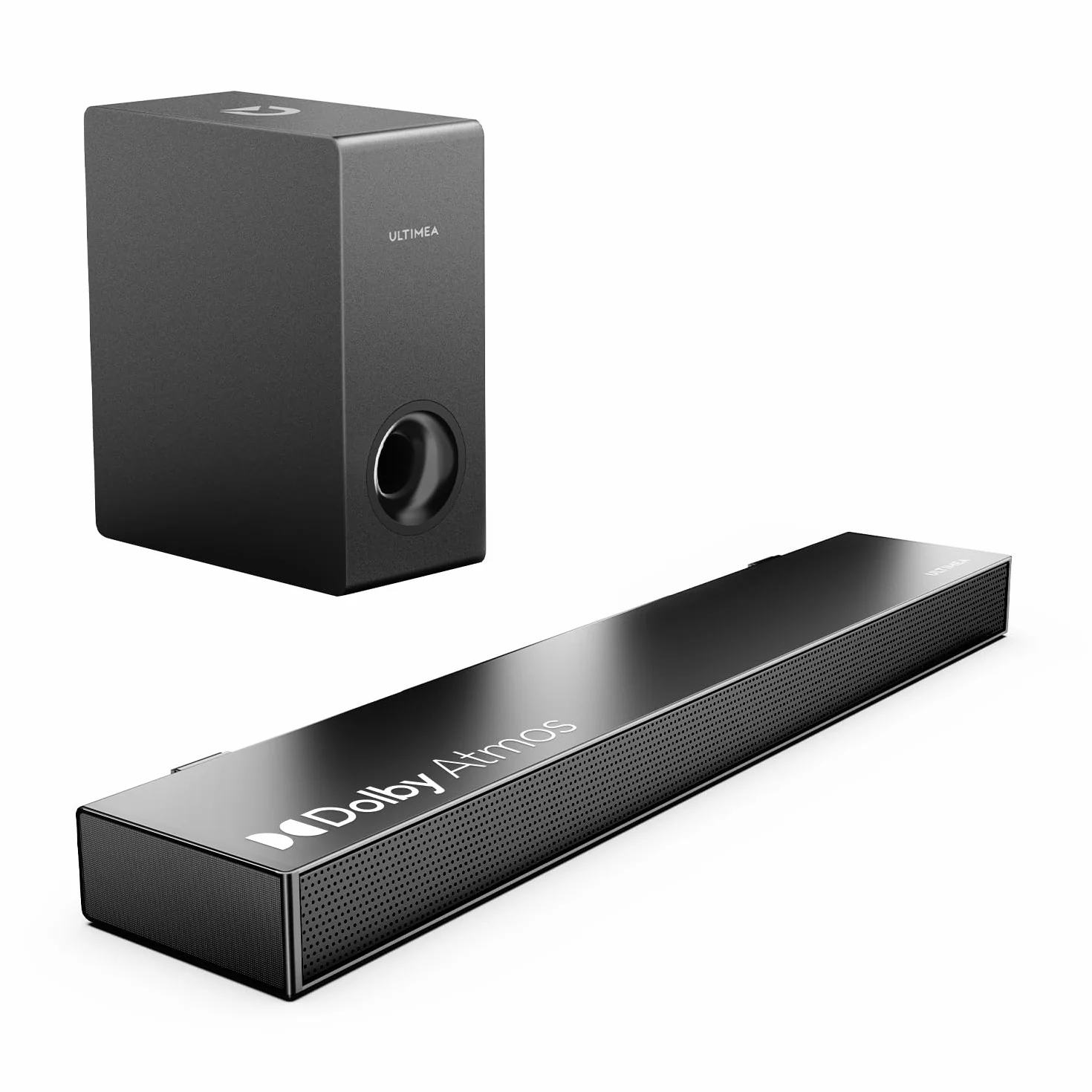 ULTIMEA Soundbar, con Dolby Atmos/Digital/Audio, Sound Bar con Subwoofer, Bassi Profondi Regolabili, Soundbar 3D Dolby Surround TV, Soundbar per TV Home Theater, HDMI-eARC, Bluetooth 5.3, Nova S50