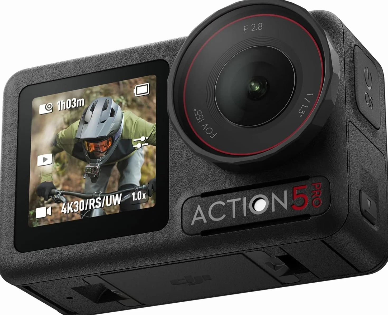 DJI Osmo Action 5 Pro Combo Standard, Fotocamera impermeabile con sensore 1/1.3", video 4K/120fps, vlog camera, Tracciamento del soggetto, stabilizzazione, 2 touchscreen OLED, action cam 4K