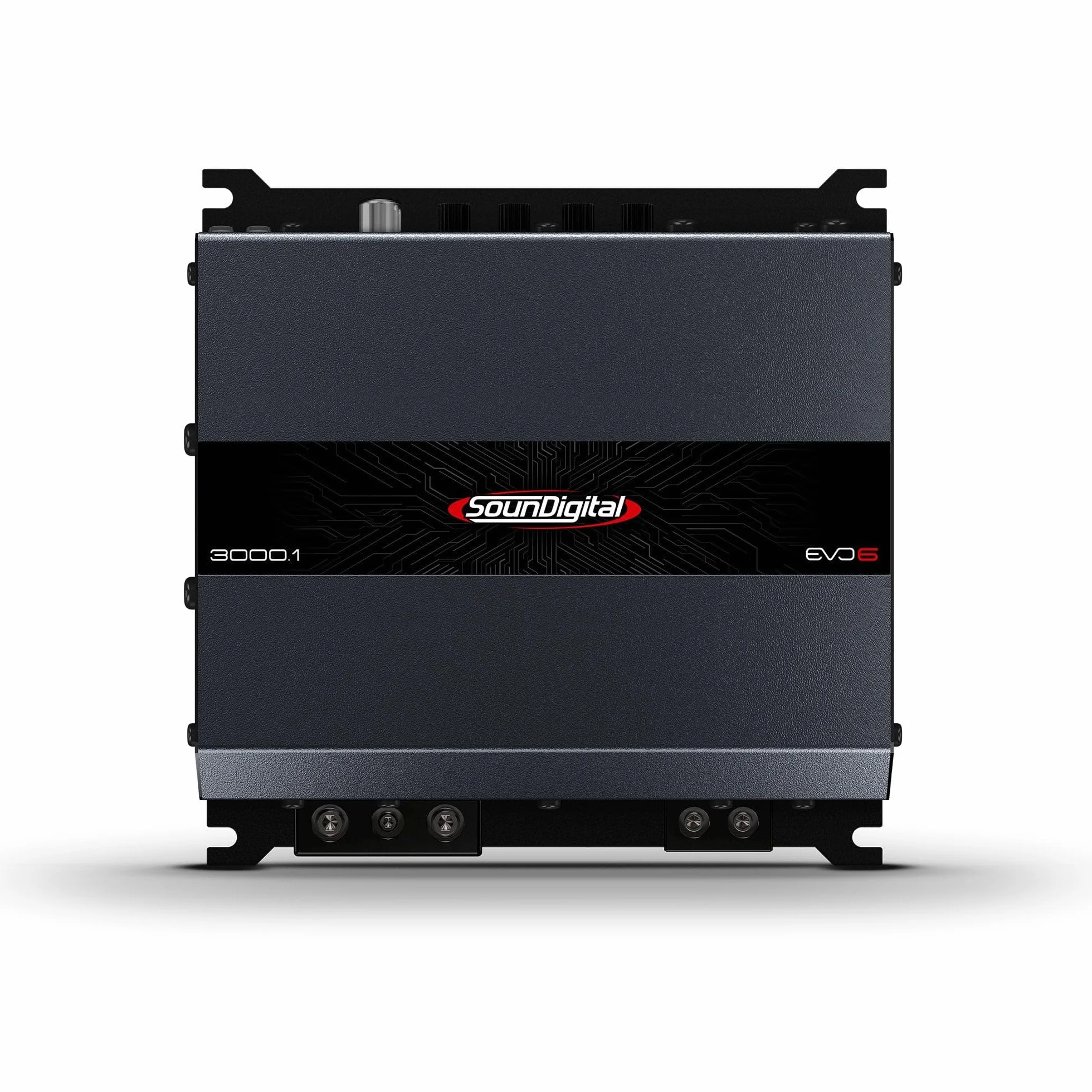 SounDigital Amplificatore auto 3000.1 EVO 6.0 a 1 canale, amplificatore di potenza 3000 W RMS | 2 Ohm | filtro regolabile alto/basso pass | ingresso RCA | Bass Boost | Amplificatore compatto per auto