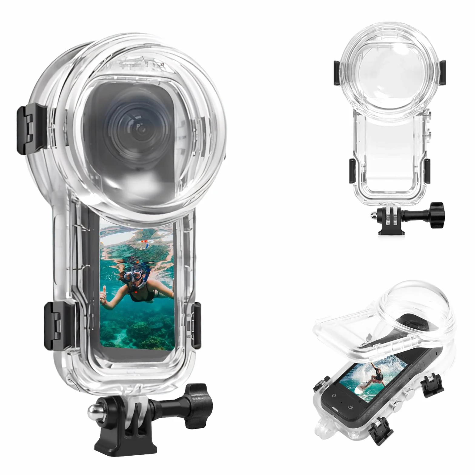 PULUZ 60m Impermeabile Custodia Sigillata Dive Case per Insta360 X5, Protettiva Subacquea Copertura Invisibile Fotografia a 360 Gradi Accessori