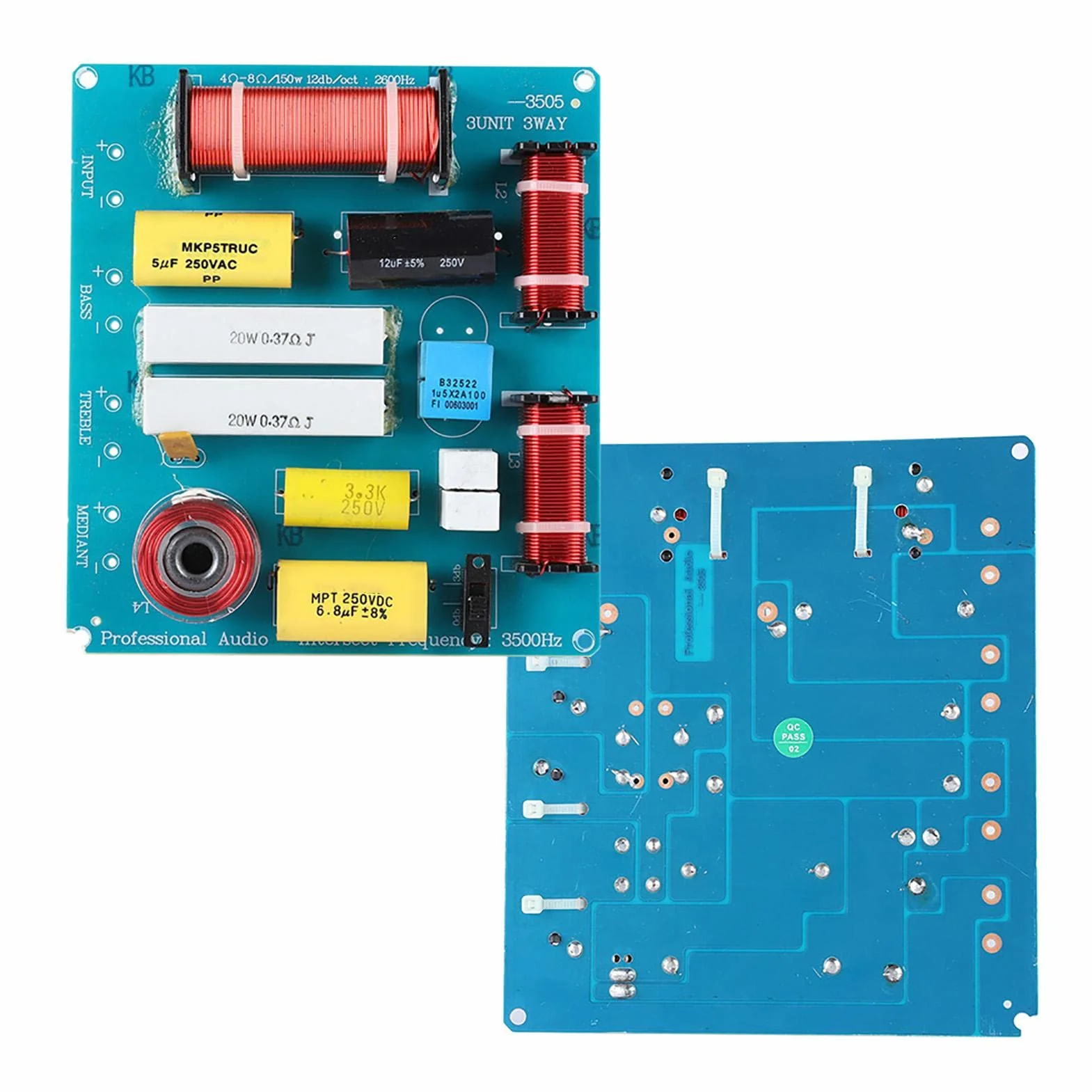 Altoparlante Divisore di frequenza, Filtro Crossover Distributore di Frequenza, Divisore di frequenza audio con filtro crossover per altoparlante a 3 vie 300W per altoparlante da palco KTV fai-da-te