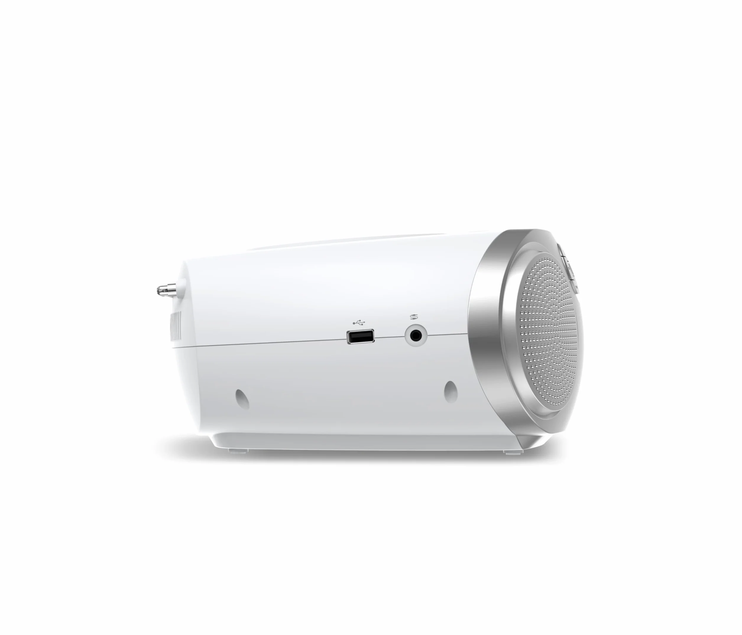 Philips TAZ2000 CD Soundmachine portatile CD con Radio FM, Bluetooth 6.0, Riproduzione USB, Ingresso audio, Boost bassi dinamici, Altoparlanti stereo 6W, CA/Batteria, Maniglia – Argento