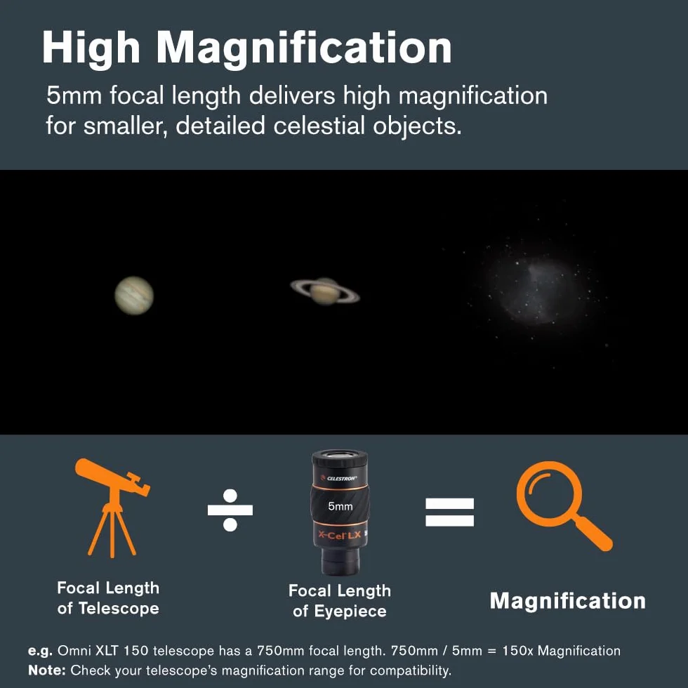 Celestron 93421 X-Cel LX Series - Oculare 1,25'', 5 mm