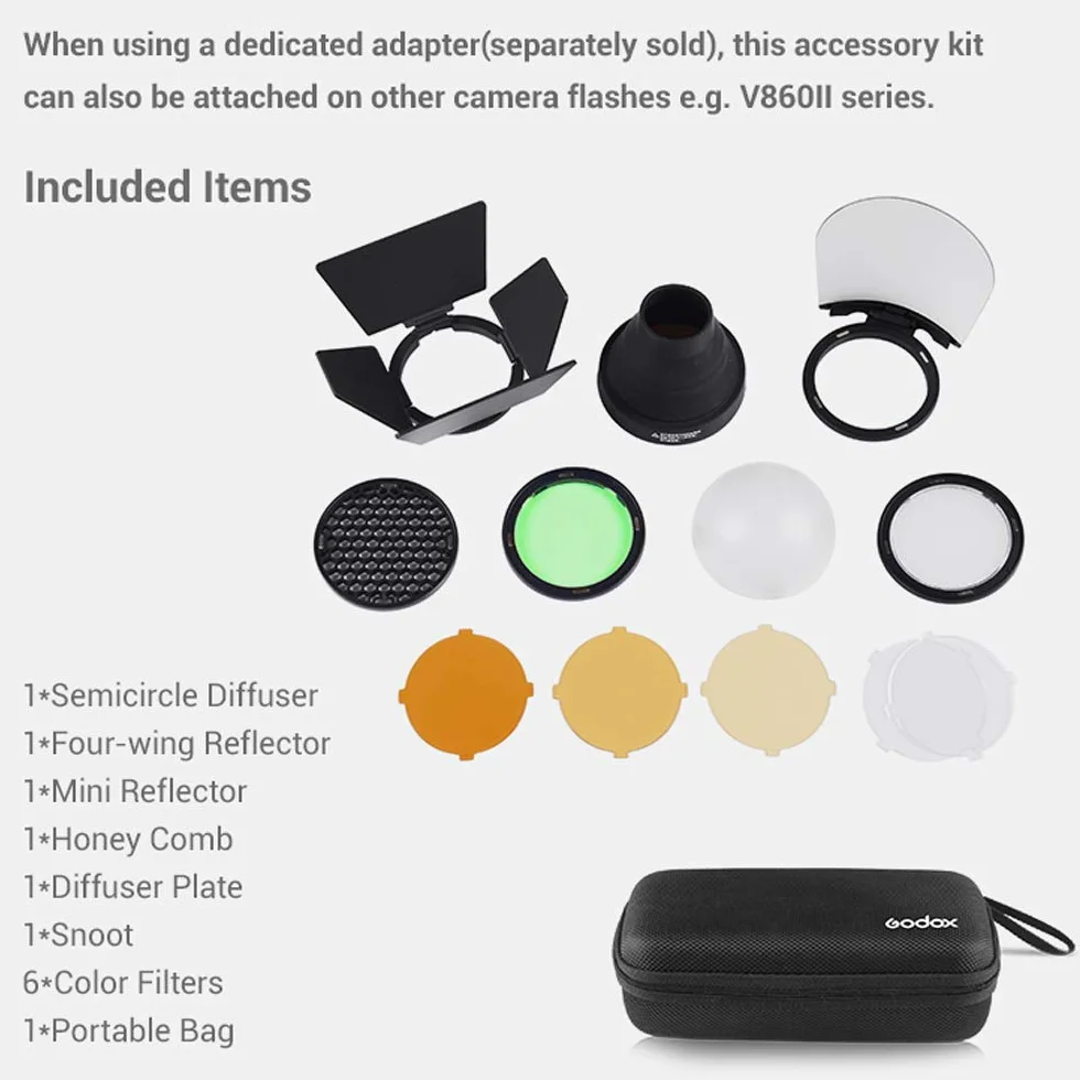 Godox AK-R1 Pocket Flash Light Speedlite Accessori Kit per Godox H200R Rotonda Flash Testa AD200 V1-S V1-C V1-N V1-F AD100Pro V1Pro