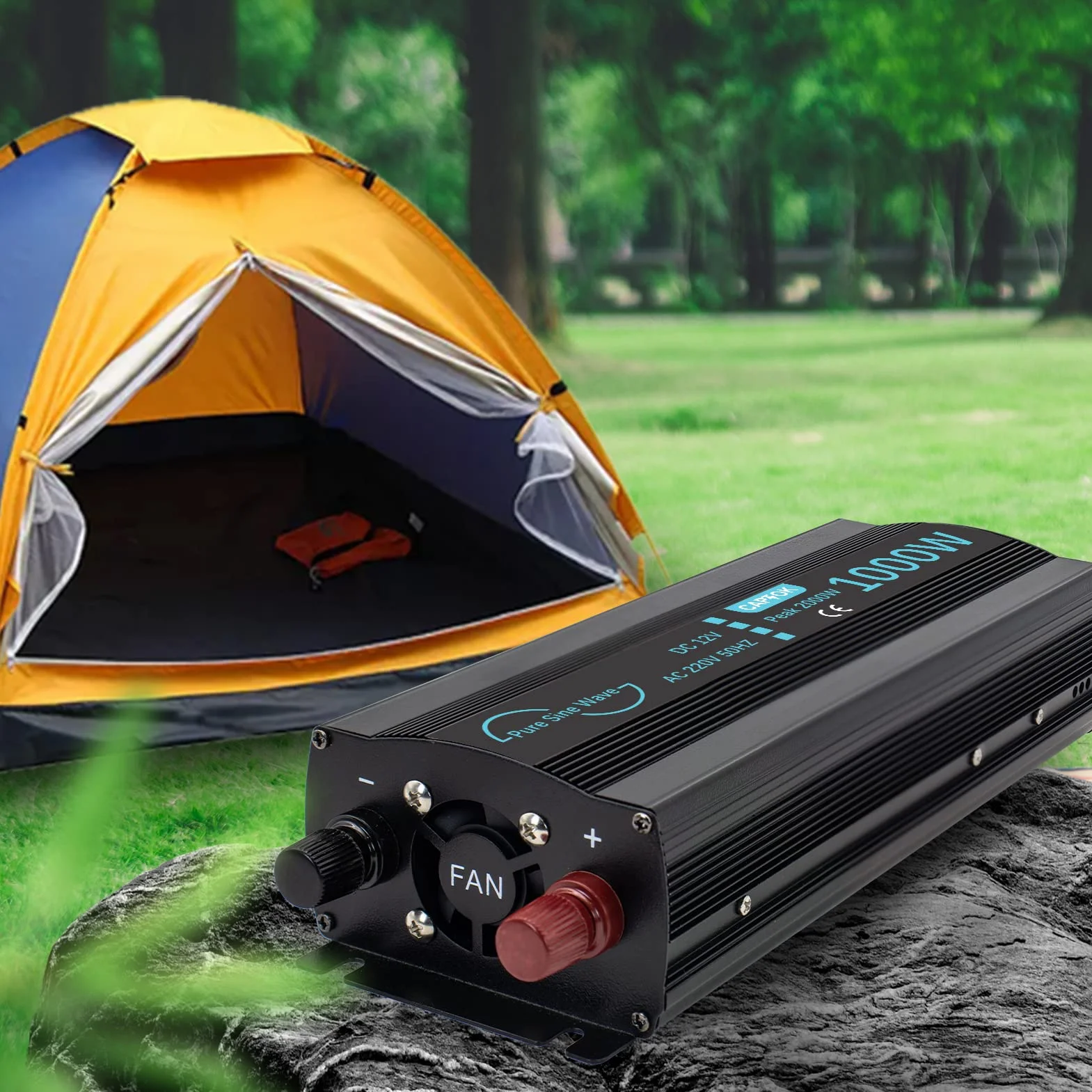 Power Inverter Onda Sinusoidale Pura 1000W da 12V CC a 220V 230V CA con display LCD Invertitore di Tensione per sistema solare RV domestico