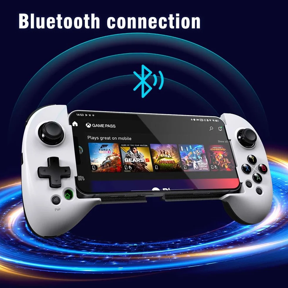 ShanWan Controller Mobile per Android/iOS, Controller di Gioco Mobile Wireless con Mappatura dei Pulsanti, Controller Android per PS Xbox Cloud Steam Link GeForce NOW MFi Arcade Games