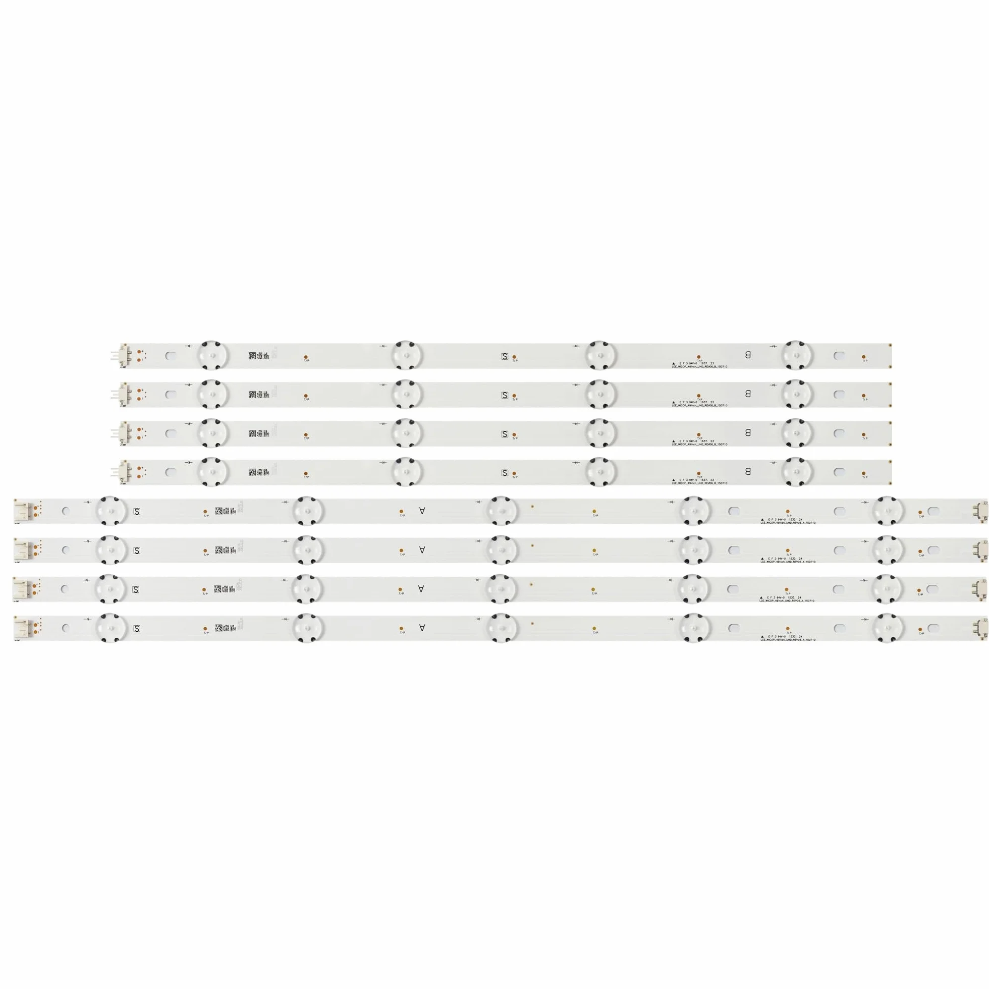 Barra LED da 8 Pezzi Compatibile for LG 49UH610V 49UH610A 49UH6100 49LF5100 49UH6030 49UF640V 49UF6400 49UH6507 Lge_WICOP_49 Pollici