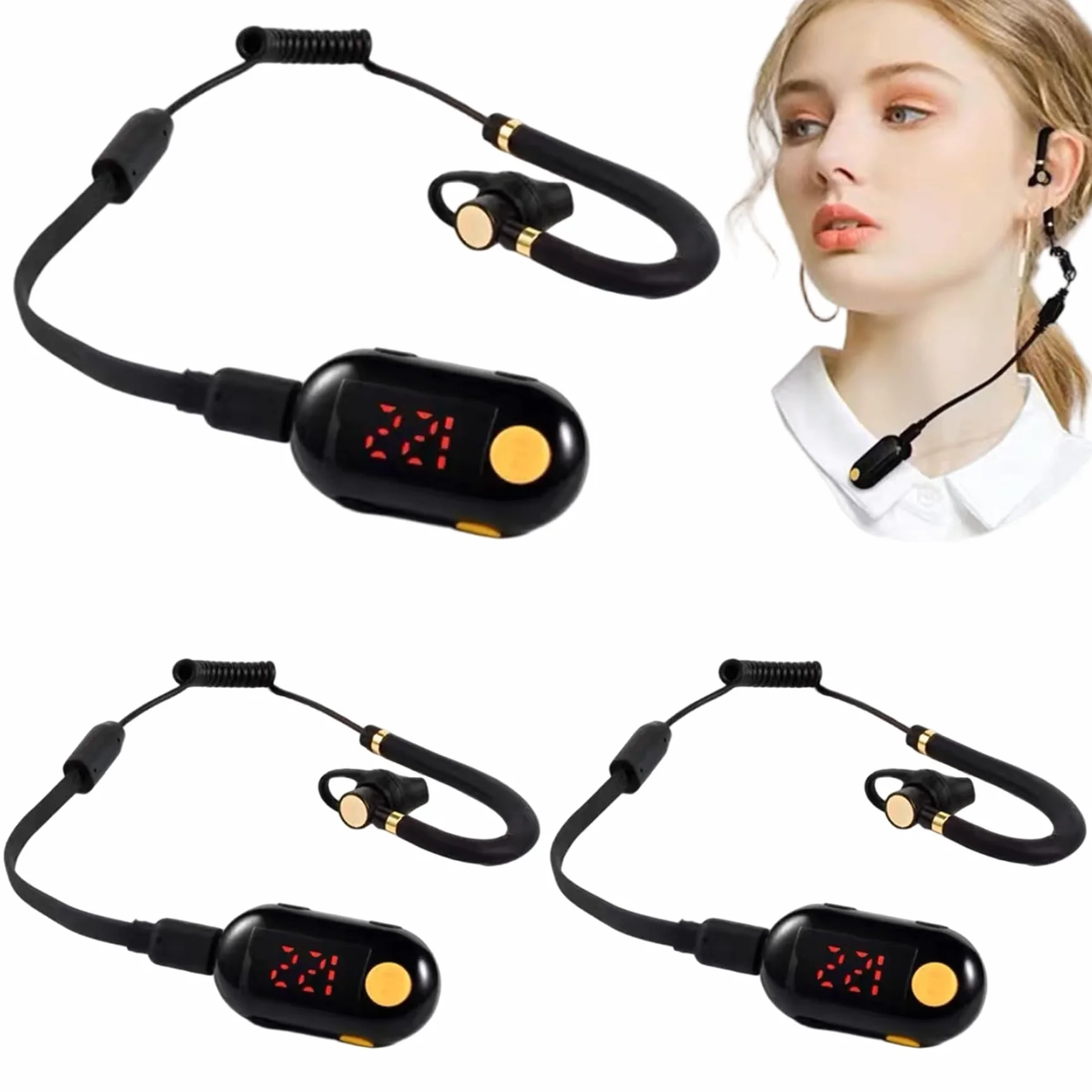 Mini Walkie Talkie 3 Pezzi Ricetrasmettitore FM Portatile per Ristoranti, Supermercato, Ospedale