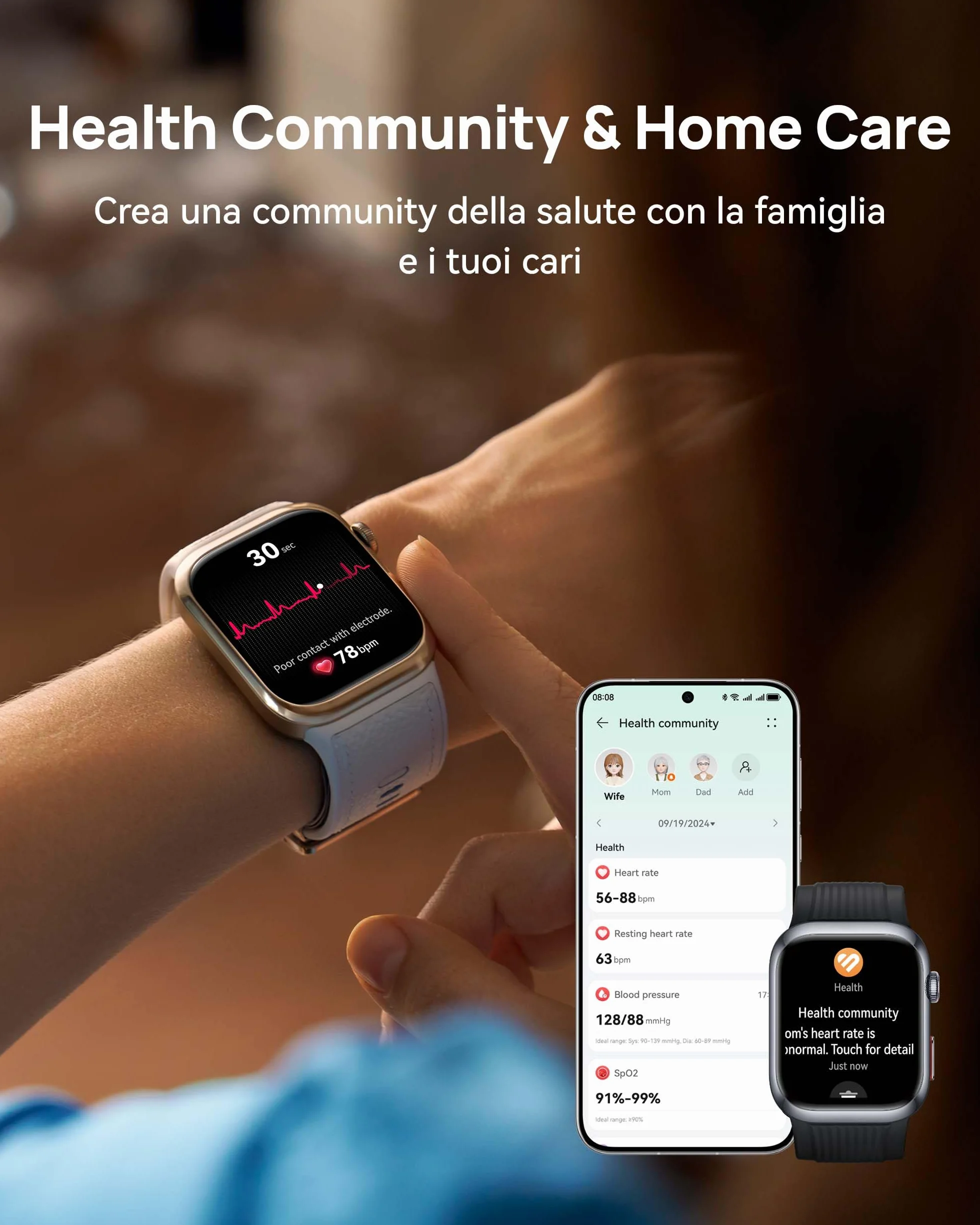 HUAWEI WATCH D2, smartwatch con monitoraggio pressione sanguigna, ECG a singola derivazione in grado di rilevare solo la fibrillazione atriale, stress, sonno, SpO2 e compatibile con iOS e Android