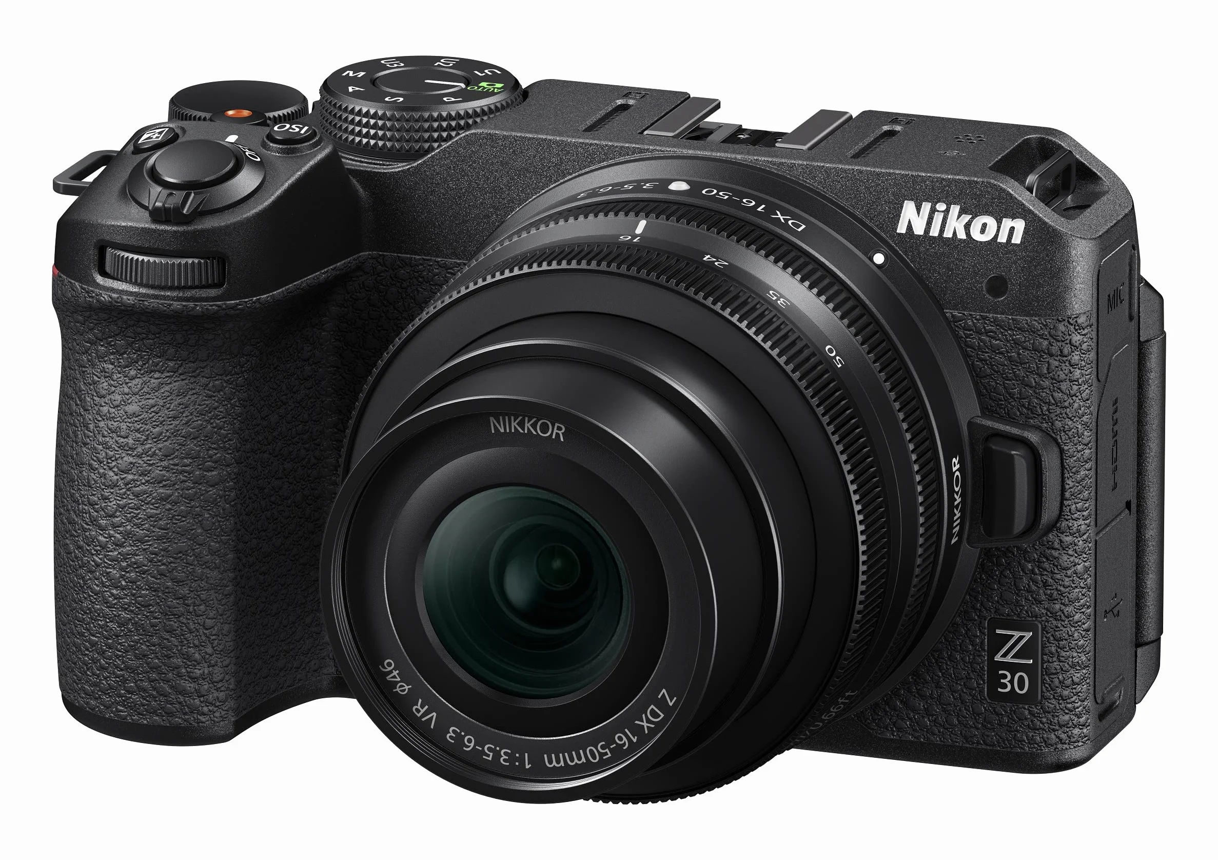 Nikon Z30 + Z DX 16-50 VR Fotocamera Mirrorless, CMOS DX da 20.9 MP, LCD Angolazione Variabile, Registrazione fino a 125min, Video 4K, Nero