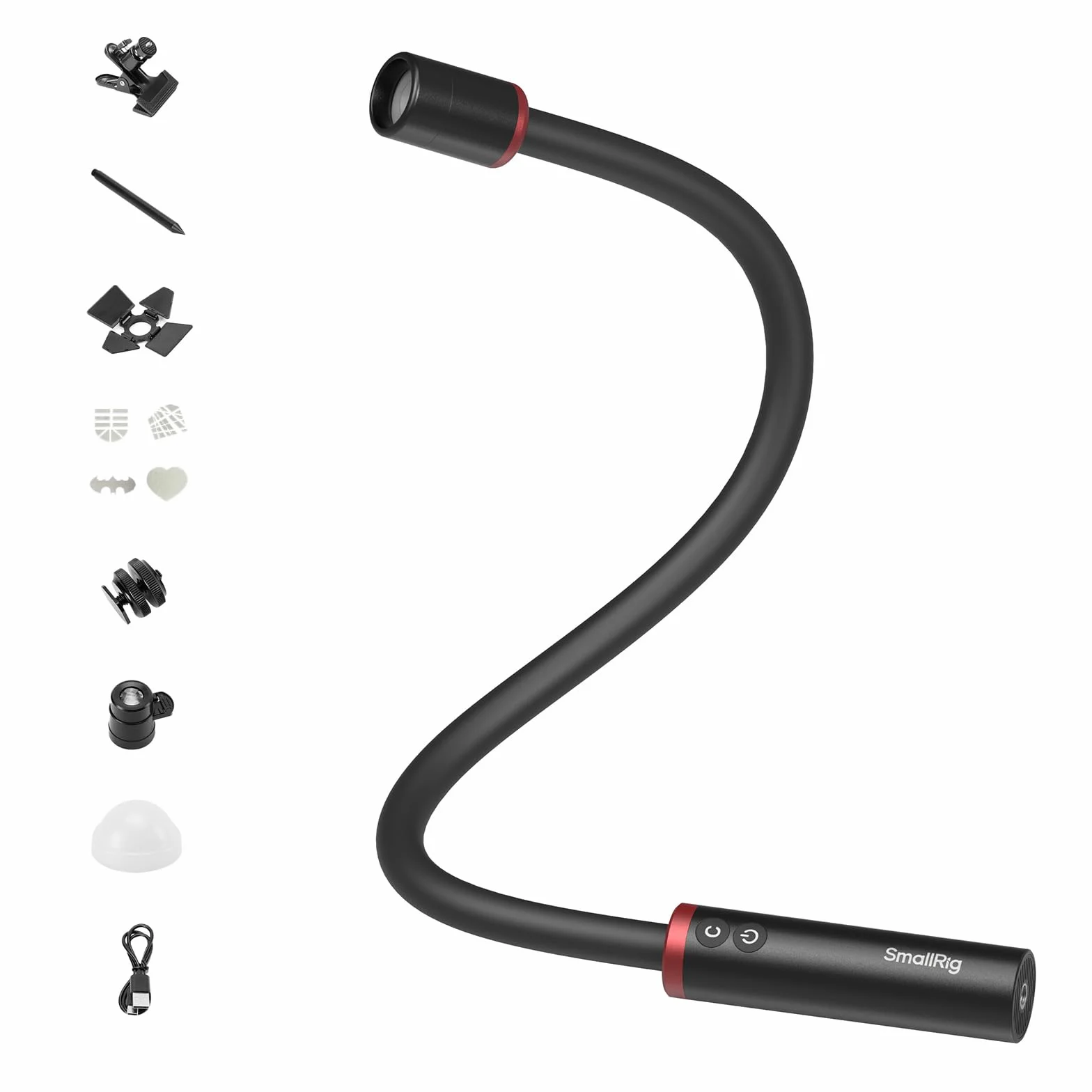 SMALLRIG RM 03 Luce LED per Macrofotografia, Angolo del Fascio Regolabile, 5 Colori 2200K-6500K, Braccio Luce Macro per Fotocamera con Adattatore per Slitta a Contatto Freddo, Impermeabile IP54-5480