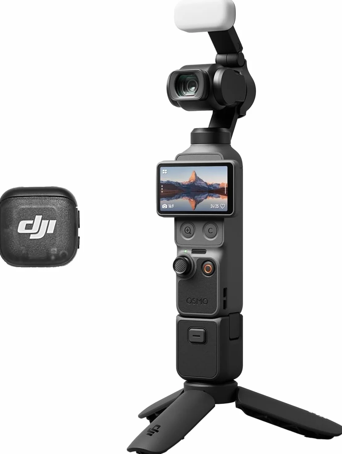 DJI Osmo Pocket 4 Combo Creator fotocamera stabilizzata tascabile 4K/240fps CMOS 1″ stabilizzazione tre assi zoom 2× 107 GB memoria integrata