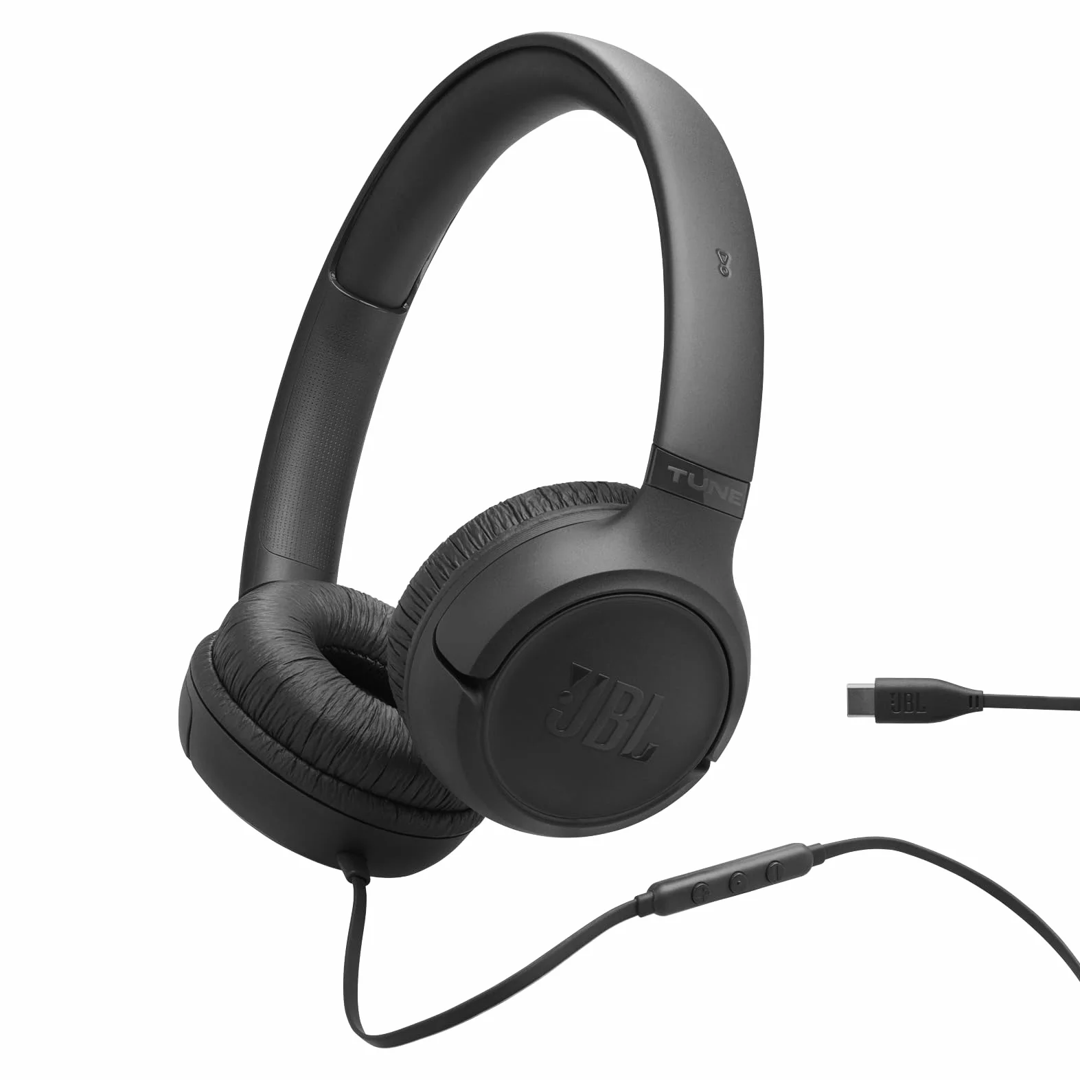 JBL Tune 530 C Cuffie con Filo On Ear, Microfono, Suono JBL Pure Bass, Preimpostazioni EQ, Connettività USB Tipo C, Design Pieghevole e Cavo Anti-Groviglio, Nero