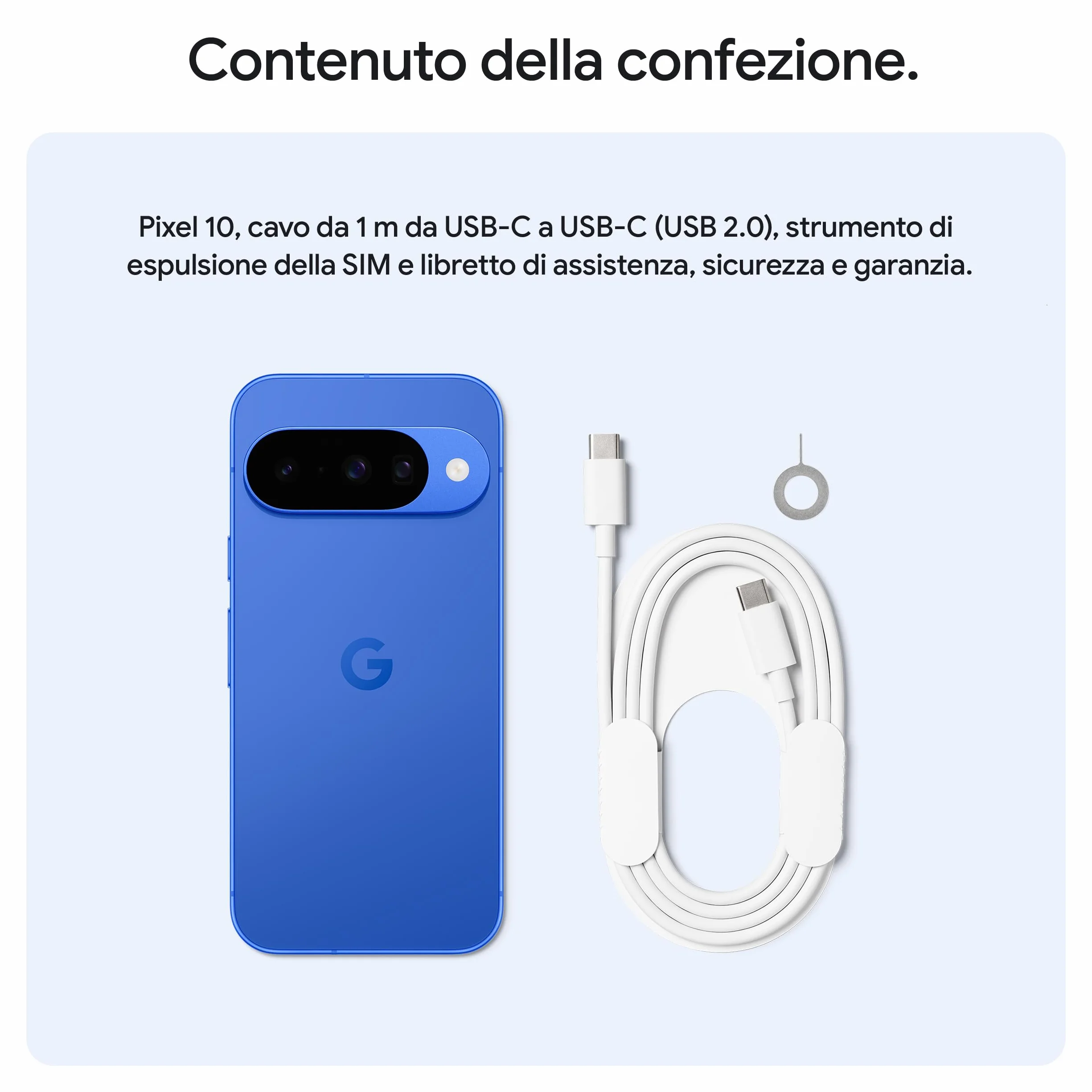 Google Pixel 10 - Smartphone Android sbloccato con Gemini, tripla fotocamera posteriore avanzata, autonomia di 24 ore e display Actua 6,3" - blu indaco, 128GB