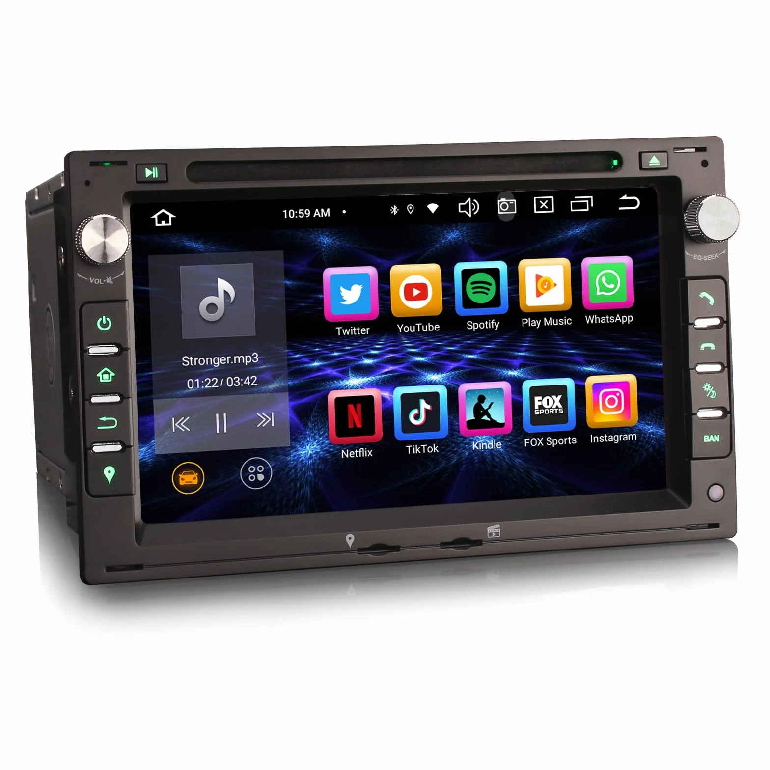 Erisin 7 pollici 8-Core 4GB+64GB Android 13 Autoradio Bluetooth GPS Navigatore per VW Passat Golf 4 Sharan Polo Lupo T5 Skoda Octavia Seat Ibiza 6L CarPlay Android Auto WiFi DSP DAB+CD USB OBD2 FM RDS