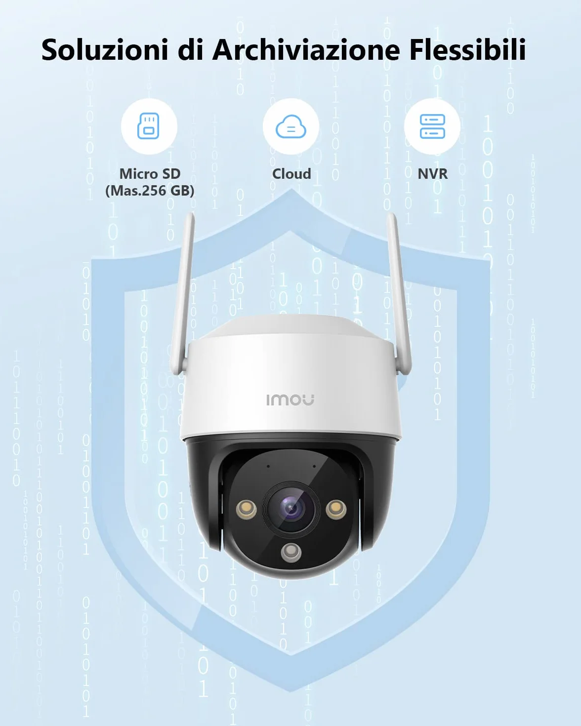 Imou Telecamera Wi-Fi Esterno 5MP, Visione Notturna a Colori, Tracciamento Intelligente, 2,4Ghz