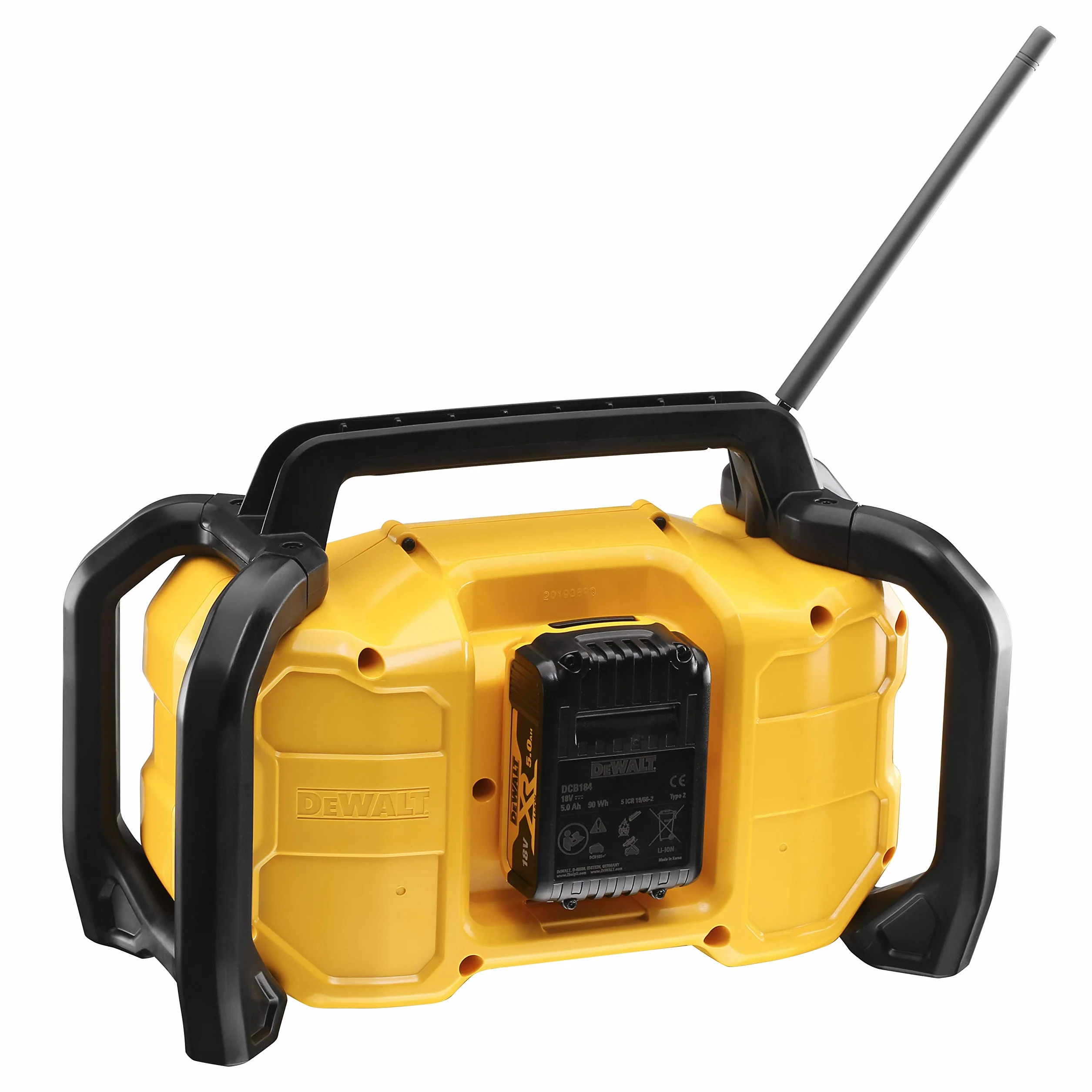 DEWALT XR - Radio a batteria e rete DCR029 (DAB+ e radio FM stereo, alloggiamento estremamente robusto, con Bluetooth, display digitale retroilluminato, fornito senza batteria e caricatore)