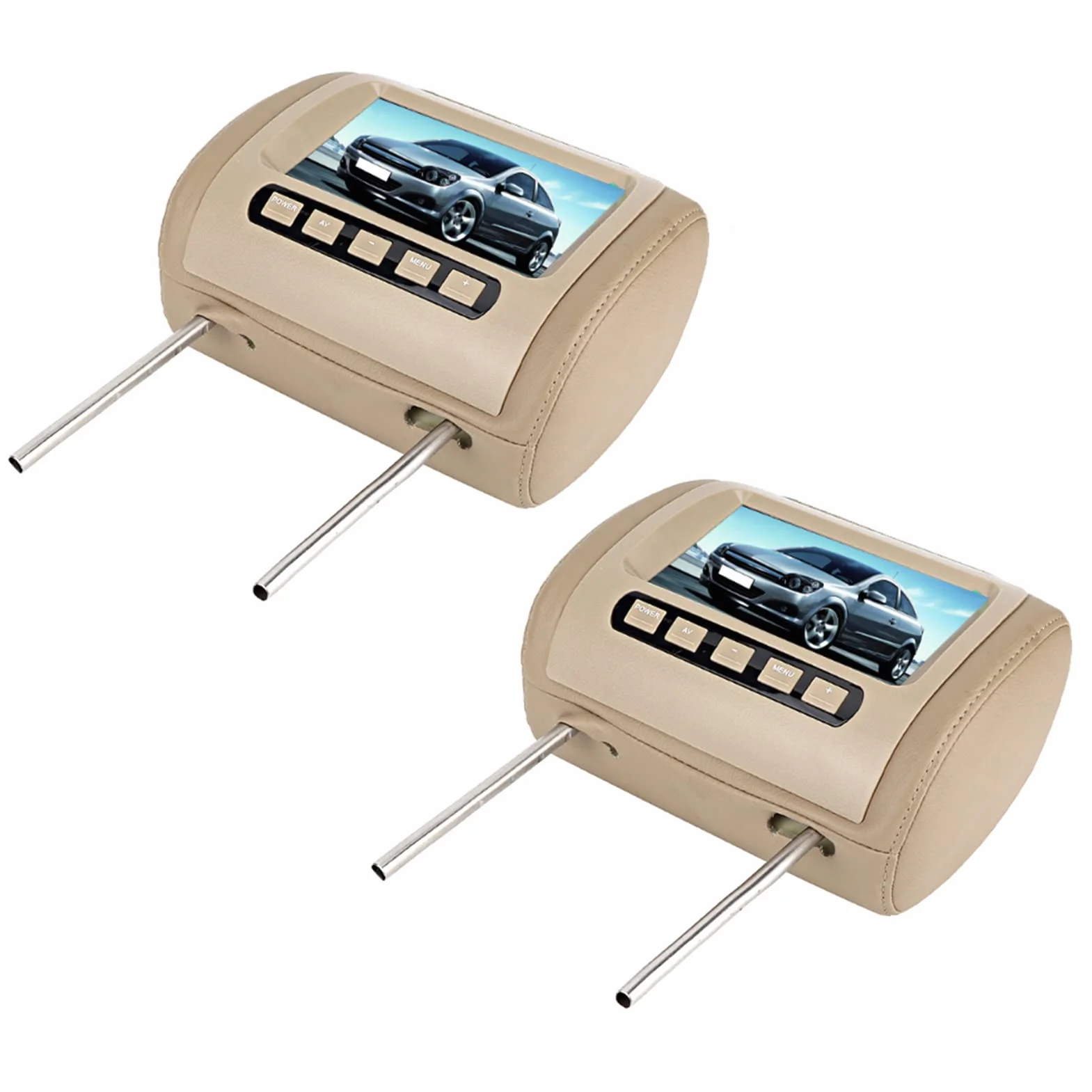 Poggiatesta per Auto Lettore, Poggiatesta per Lettore Auto, Attrezzatura Audiovisiva per Auto 2 Pezzi Universal 7 In Hd Poggiatesta per Auto Lettore Video LCD Controllo Wireless Mp5 Display
