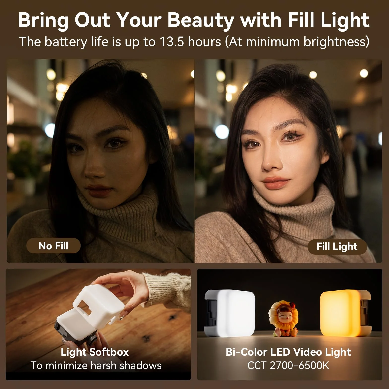 SMALLRIG Kit di Vlogging per iPhone, Kit di Creazione di Contenuti, Attrezzatura per la Registrazione Video, con Treppiede, Supporto, Luce e Microfono - 4369