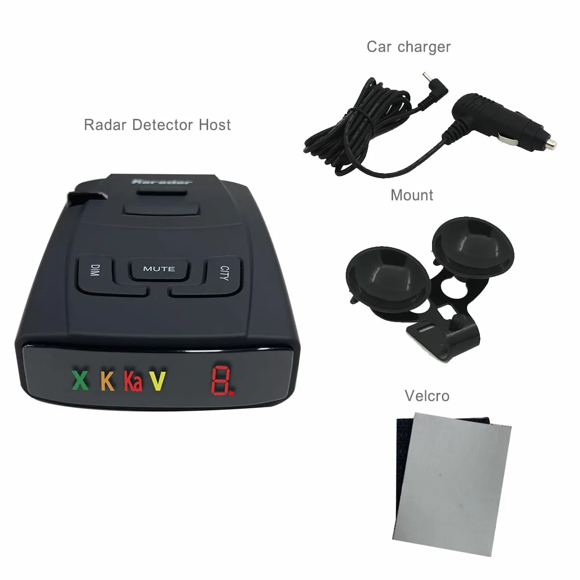 Rilevatore radar X/K/Ka Band & Laser Detection, rilevabile polizia Speed Trap Detector per auto LaserEye e False Alert Filtering S360 (KARADAR)