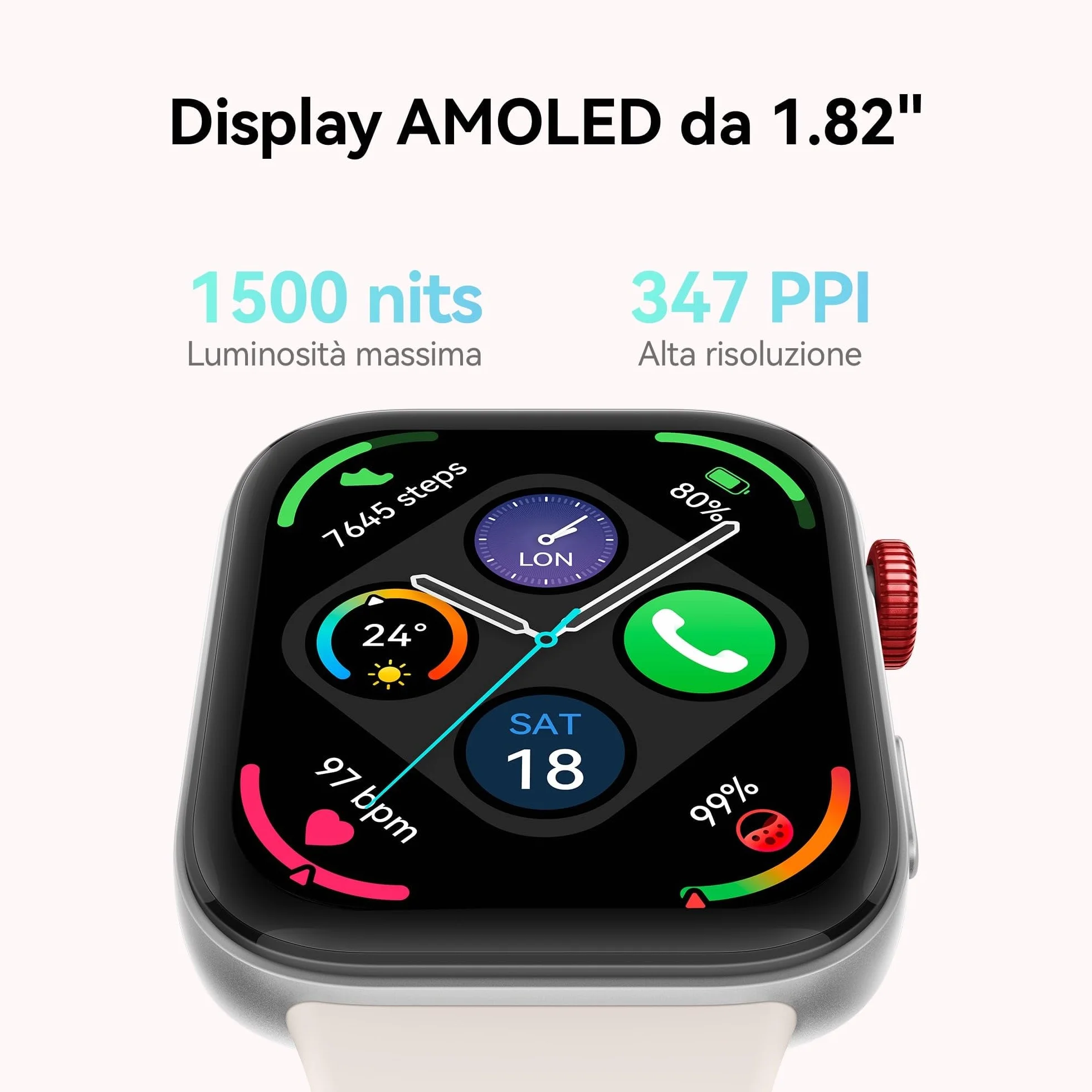 HUAWEI Watch Fit 3, Display AMOLED da 1.82", Design ultra sottile, Monitoraggio fitness e salute, Compatibilie con iOS e Android, Batteria fino a 10 giorni, Chiamate Bluetooth, Black Fluoroelastomero