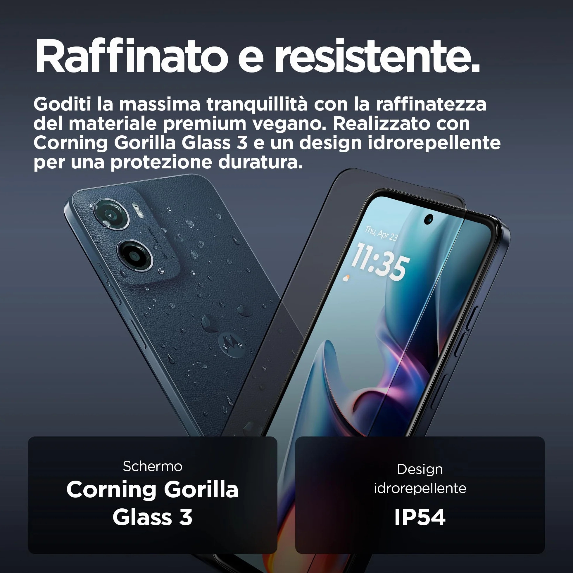 Motorola moto e15 (2/64GB, Fotocamera da 32MP + sensore antisfarfallio, Display 6.67" HD+ 90Hz Corning® Gorilla® Glass 3, 5200mAh, MediaTek Helio G81 Extreme, Android 14 Go Edition), Denim Blue