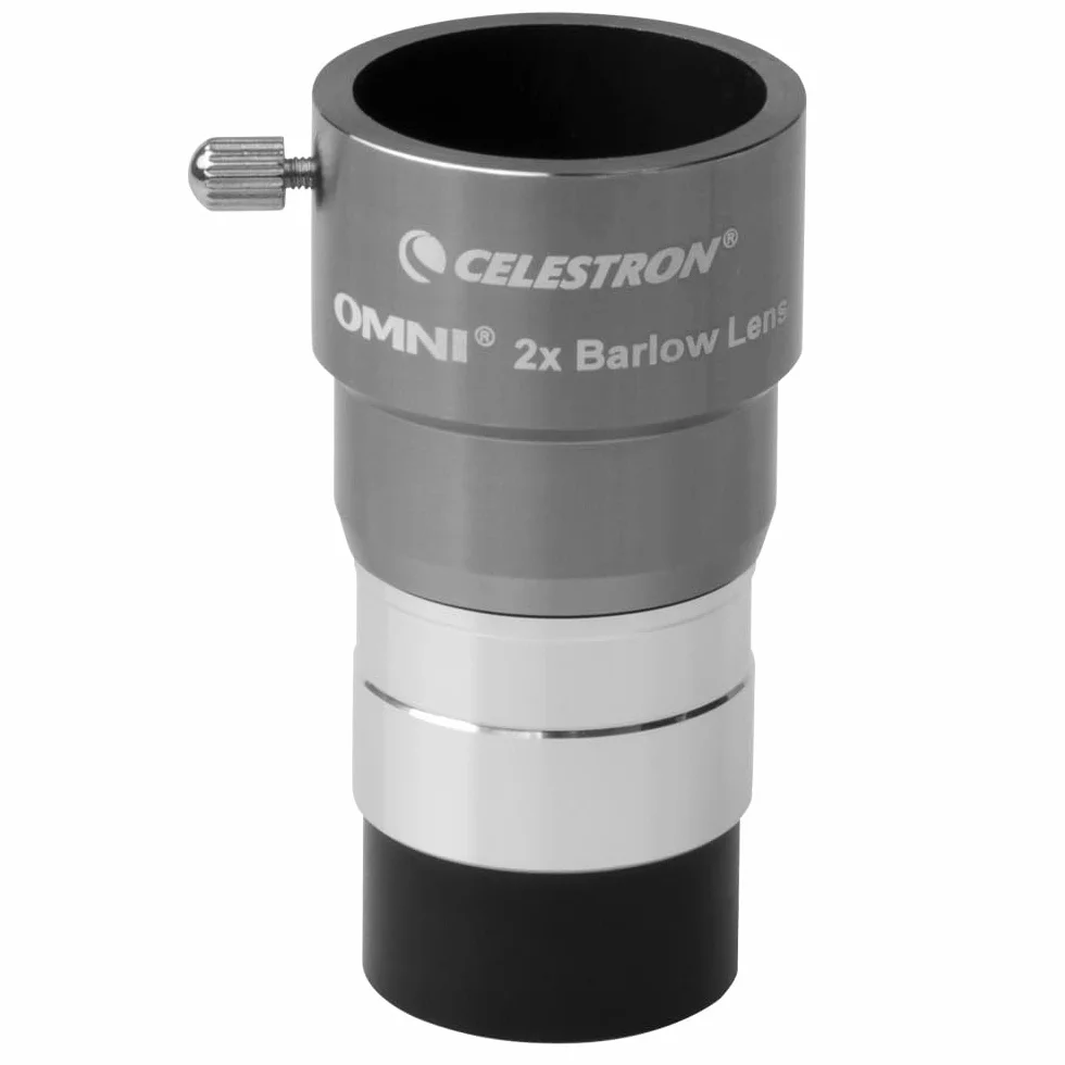 Celestron 93326 Omni Lente di Barlow, Argento, 2 x 1,25’’