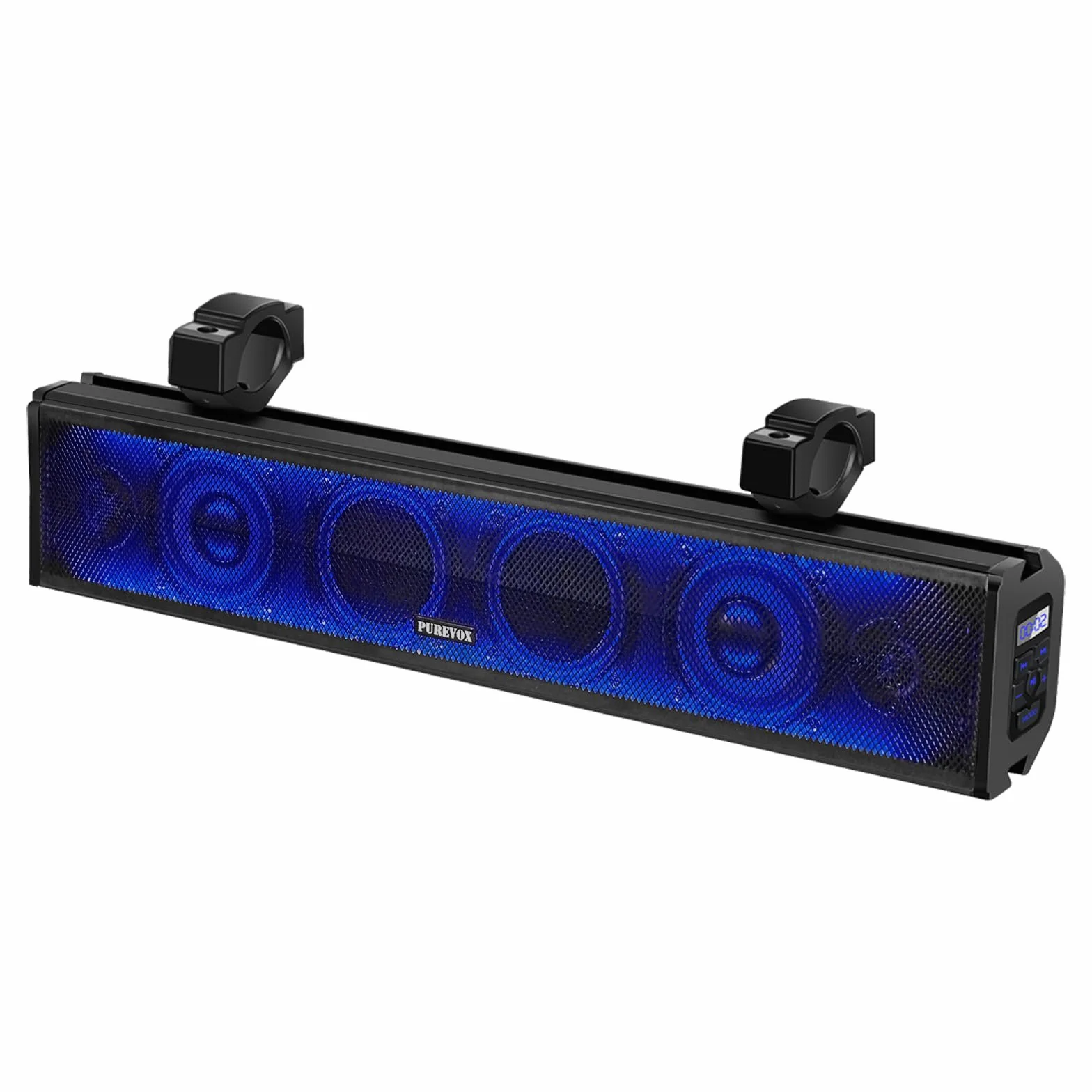 UTV Sound Bar, soundbar ATV da 66 cm, con luci multicolore SXS Sound Bar impermeabile Bluetooth Golf Cart Sound Bar per Polaris RZR Can-Am Defender Maverick