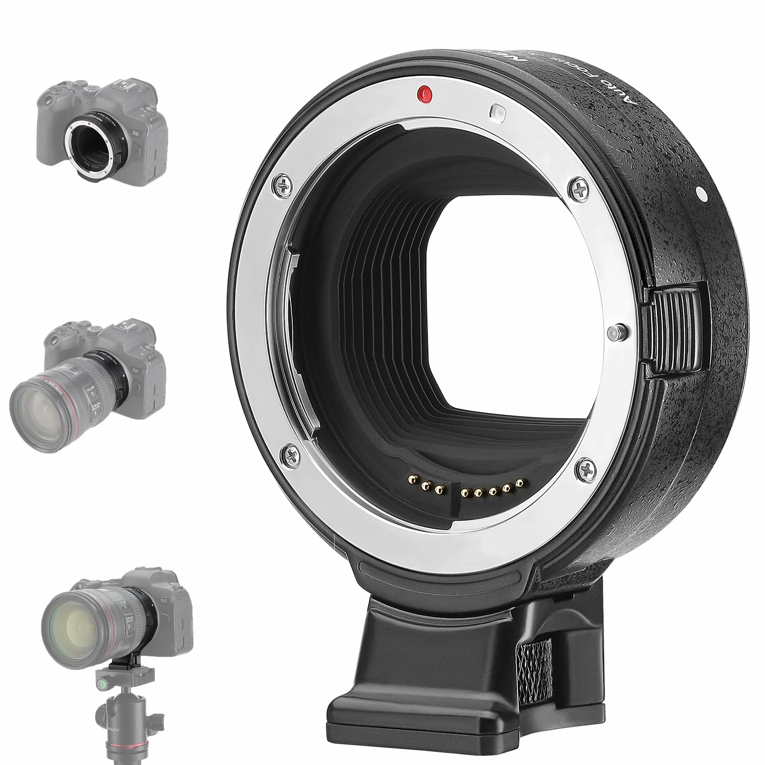 Neewer Adattatore da EF a EOS R, Anello di Conversione Autofocus per Fotocamera con Attacco RF Compatibile con Canon EOS R Ra RP R6 Mark II R6 R5 R3 R7 R10 R8 R50, Carico Max. 2kg, Nw-EF-EOSR
