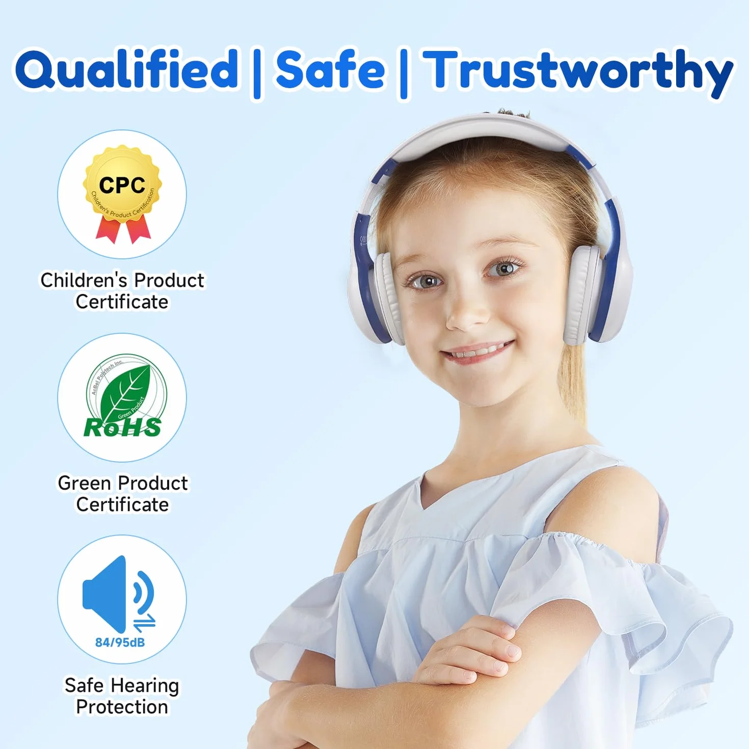 EarFun K2 Cuffie Bluetooth Bambini, Cuffie Wireless e Cablato, Limitatore Volume Sicuro 85/94 dB, 40 Ore Autonomia, Over-Ear Pieghevoli e Regolabili per Scuola/Tablet/Viaggio, Bluetooth 5.4, Arancione