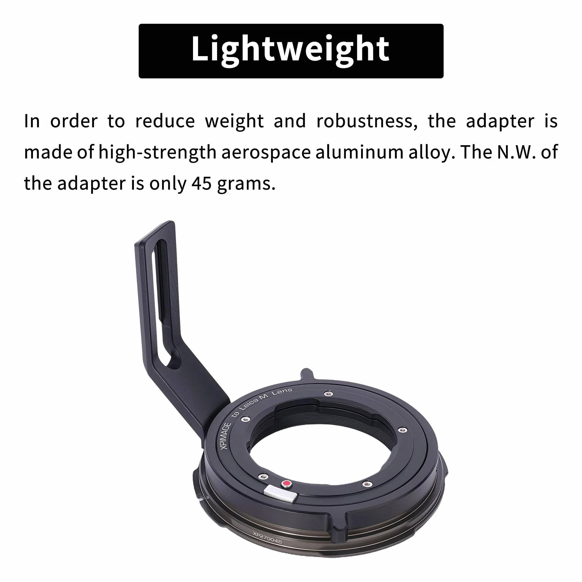 Anello adattatore per montaggio obiettivo compatibile con Leica M per fotocamera DJI DX Ronin 4D leggera