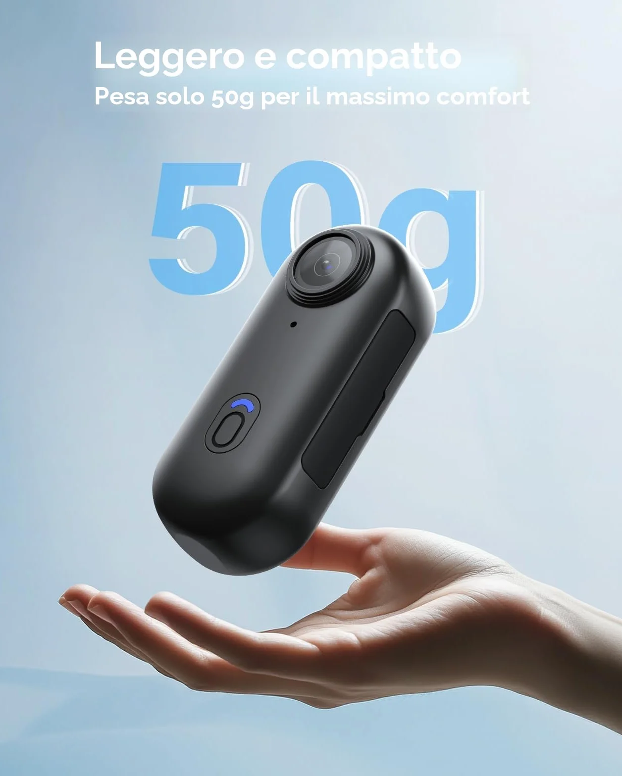 BOBLOV W4 4K Bodycam - Fotocamera per corpo Mini, con clip girevole a 360° e clip magnetica, 90 minuti per registrazioni, lezioni, viaggi, passeggiate con animali domestici (4K 64GB)