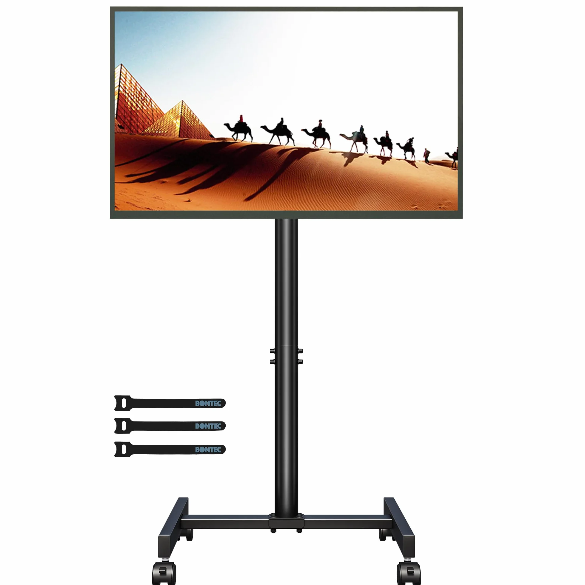 BONTEC Supporto TV da Pavimento con Ruote per Schermo 13-42 pollici LED LCD Plasma, Carrello Mobile Fino a 20 kg, VESA 200x200 mm