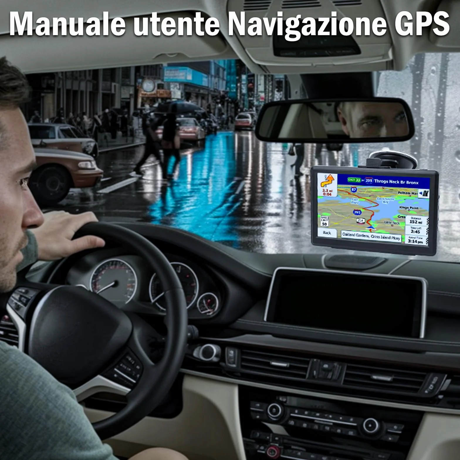 Kit navigazione GPS universale 7 pollici auto camion camper con supporto trasmettitore FM