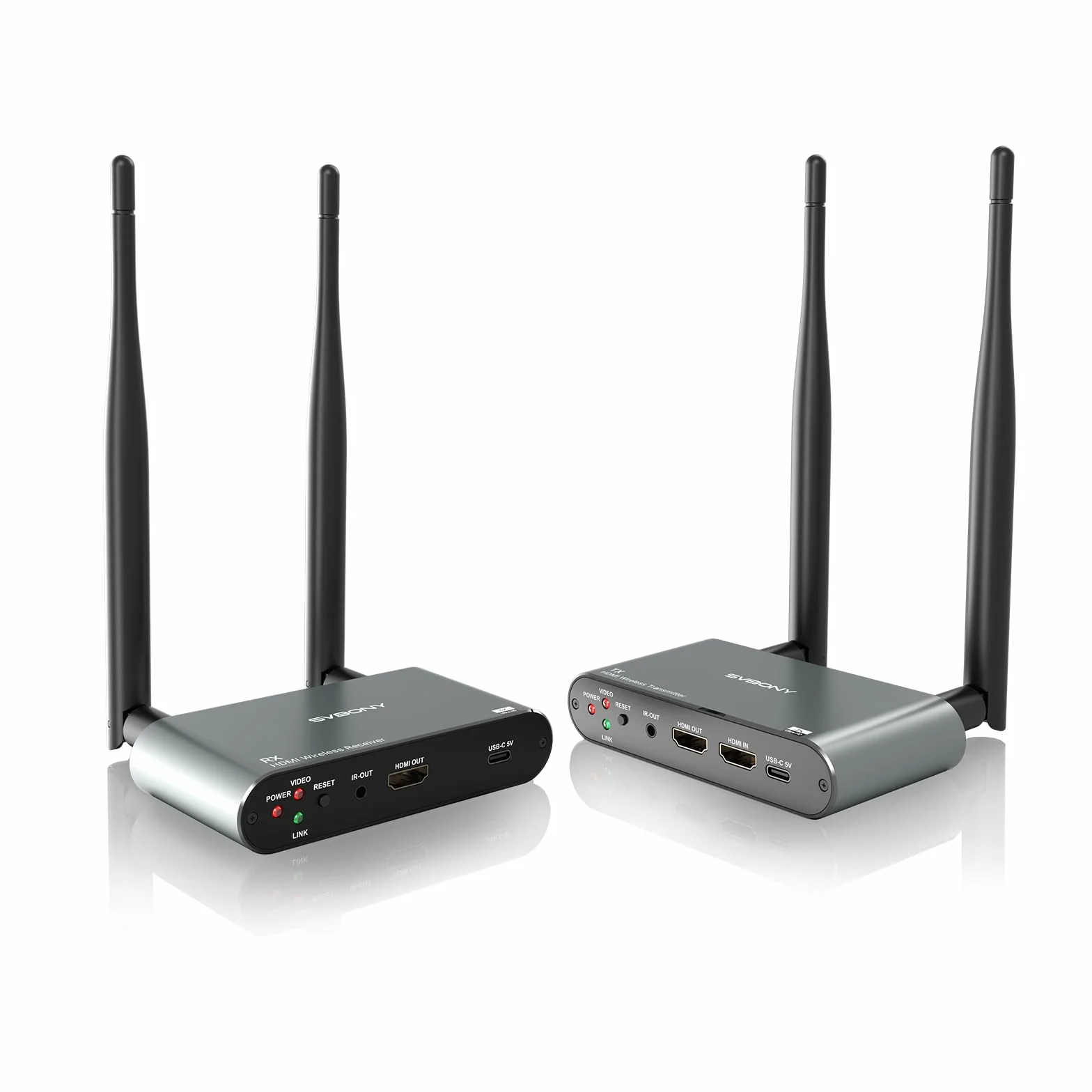SVBONY TransAir2 HDMI Wireless, 4K a 30 Hz, Portata 300m, Supporta da 1 TX a 4 RX Max, Latenza 0,06s, Plug and Play, Trasmette Video da PC/Mac a TV HD