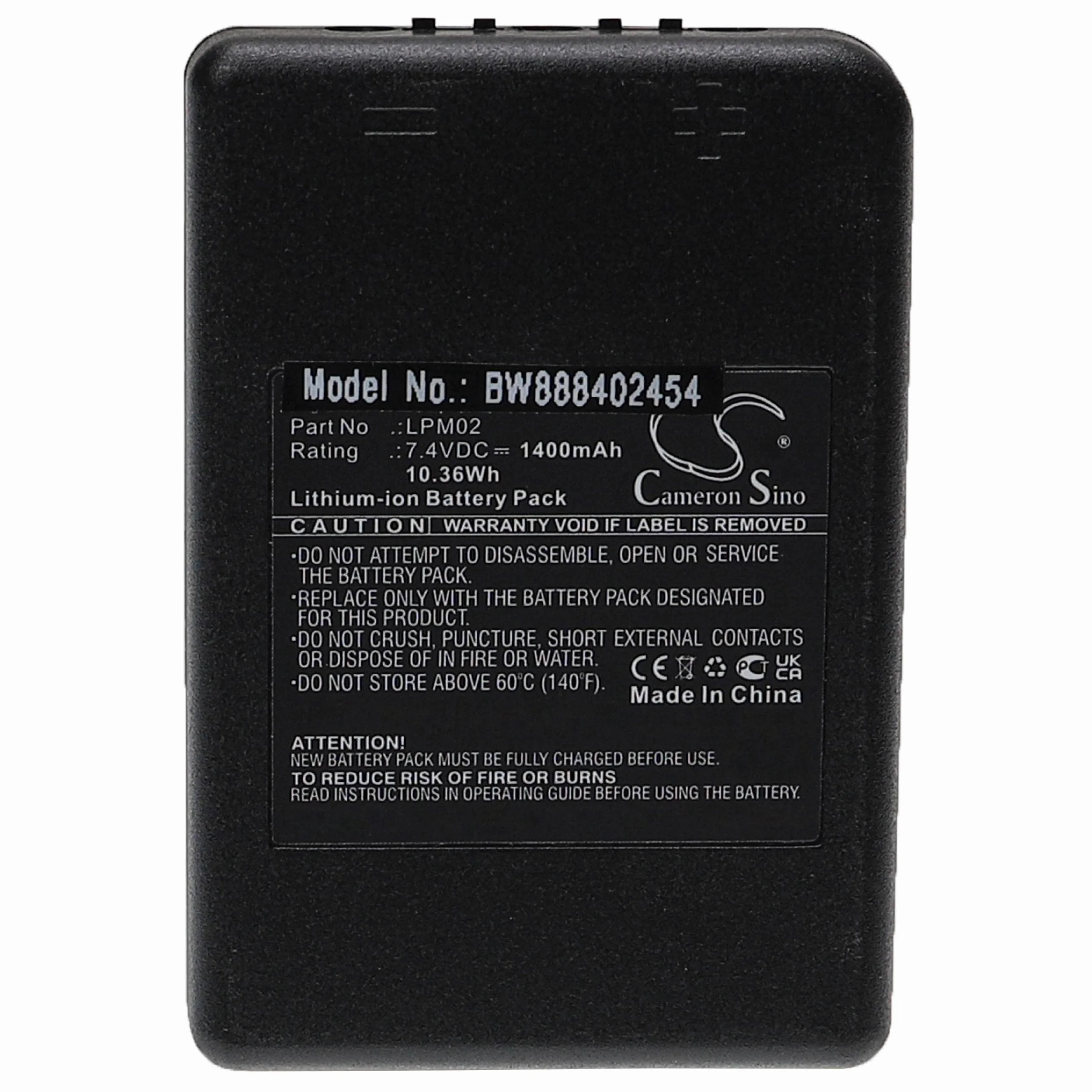 vhbw batteria sostituisce Autec LPM02 R0BATT00E08A0 per Radiocomando Industriale 1400mAh 7,4V Li-Ion