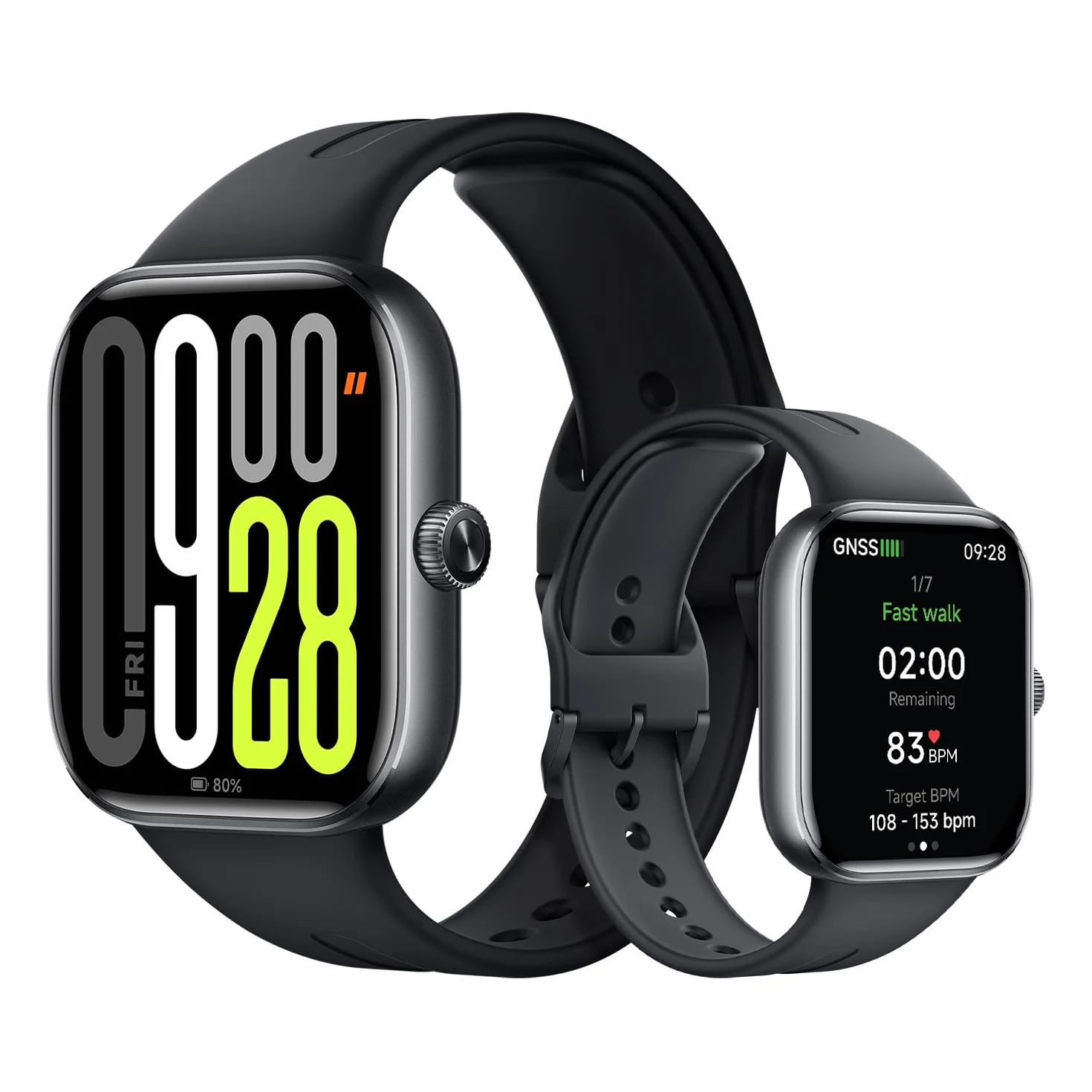 XIAOMI Redmi Watch 5, Smartwatch con display AMOLED 2.07", Chiamate Bluetooth, Autonomia 24 giorni, Resistenza Acqua 5 ATM, Monitoraggio Frequenza Cardiaca e SpO2, Sistema GNSS integrato, Nero