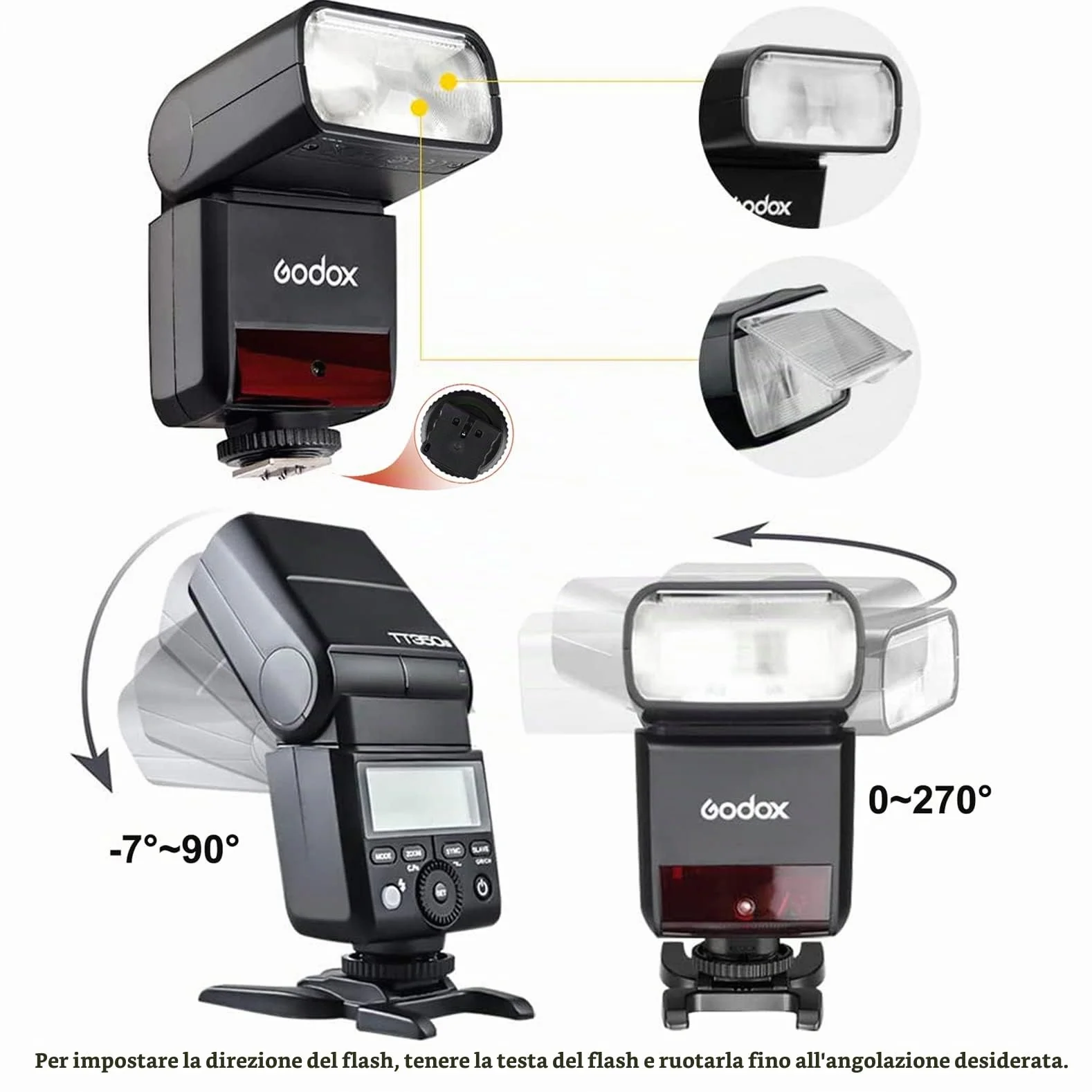 Godox TT350S Flash Sony Speedlite 2.4G Wireless HSS 1/8000s Master Slave A7R A7S A6300 A6000 A58 A99