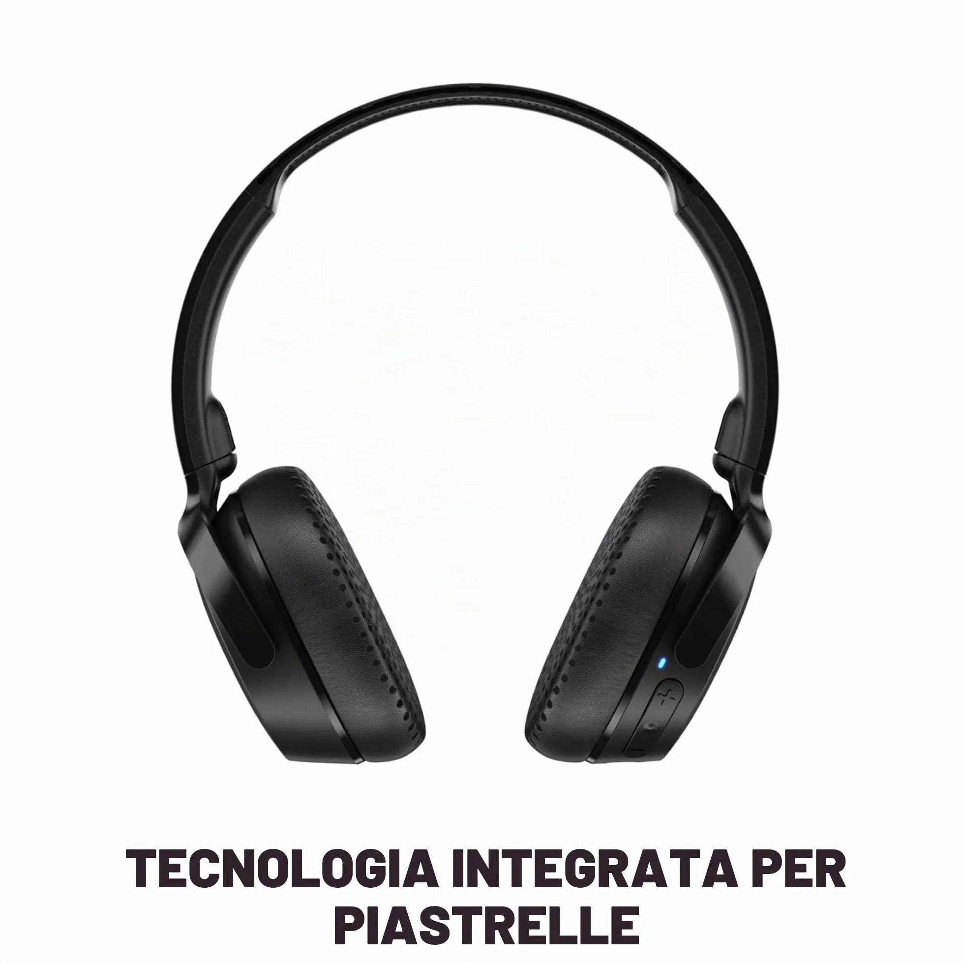 Skullcandy Riff 2 Cuffie Wireless On-Ear con Microfono, 34 Ore di Autonomia, Compatibili con iPhone, Android e Dispositivi Bluetooth - Nero