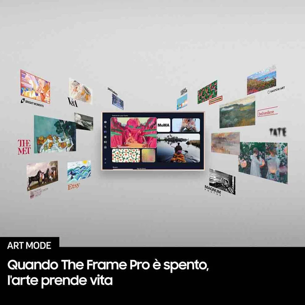Samsung Smart TV 65'' QE65LS03FAUXZT QLED 4K NQ4 AI Gen2 Processor 4K AI Upscaling Art Mode Matte Display Dolby Atmos OTS Lite Modern Frame Design 2025