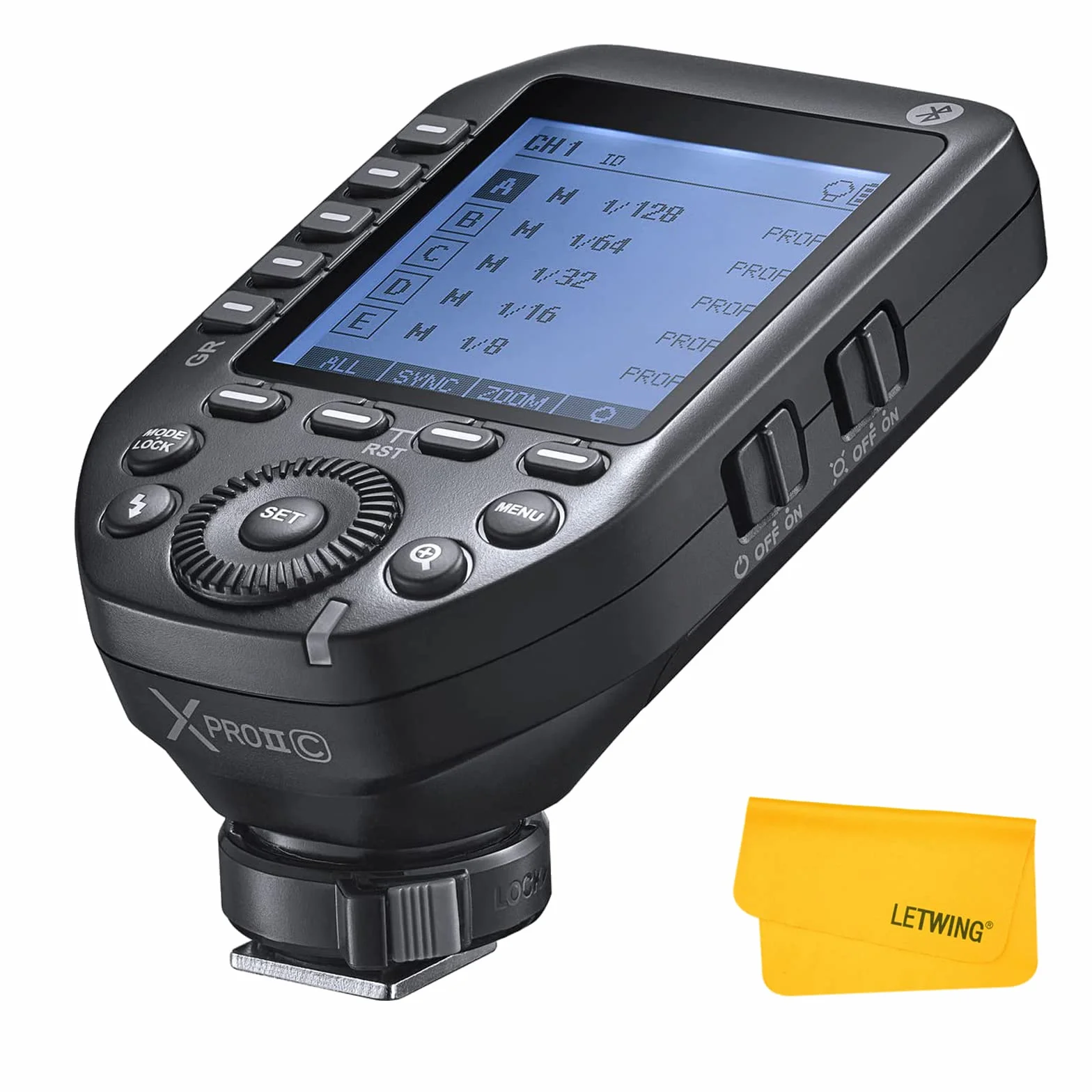 Godox XProII-C Flash Trigger per Canon, 2.4G HSS 1/8000S Trasmettitore Wireless TTL XPro II C con Ampio Display LCD Compatibile con Fotocamere Canon
