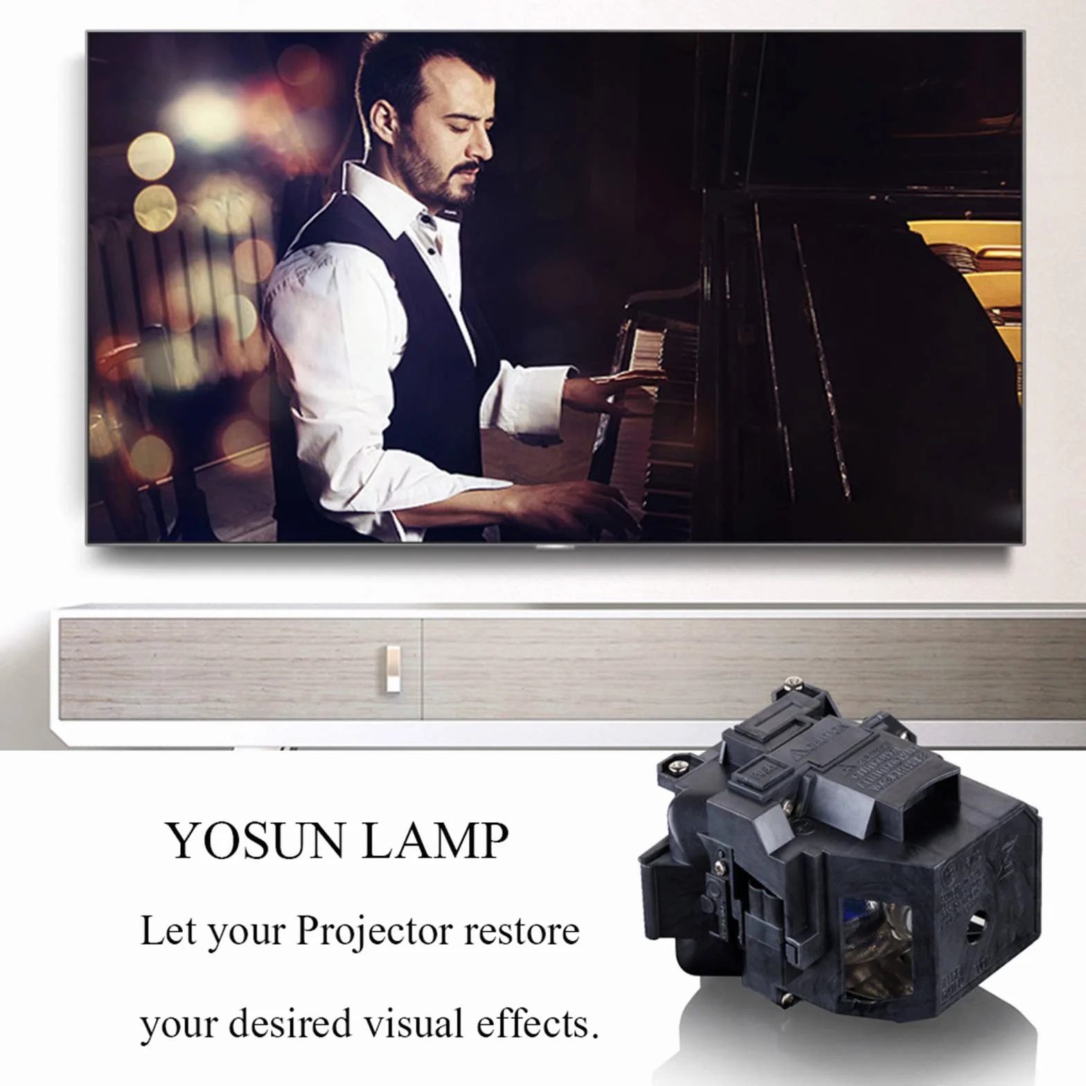 YOSUN Lampada del proiettore per Epson Elplp88 V13h010l88 Powerlite Home Cinema 2040 1040 2045 740HD 640 EX3240 EX7240 EX9200 EX5250 EX5240 VS240 VS345 VS340 Lampada del proiettore