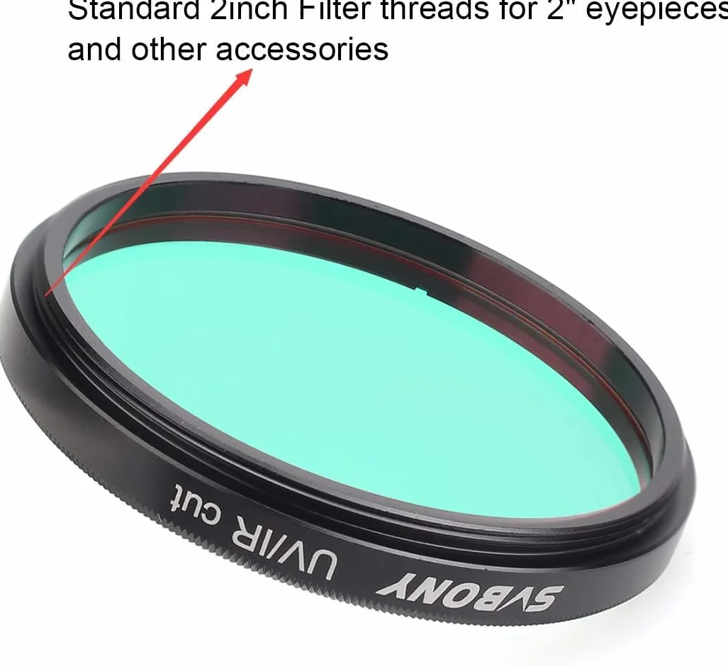 Svbony Filtro da 2", Filtro UV/IR, con Filtro a Infrarossi a Bassa Riflessione e Rivestimento Multiplo per Telescopio per Astrofotografia con Telecamera CCD