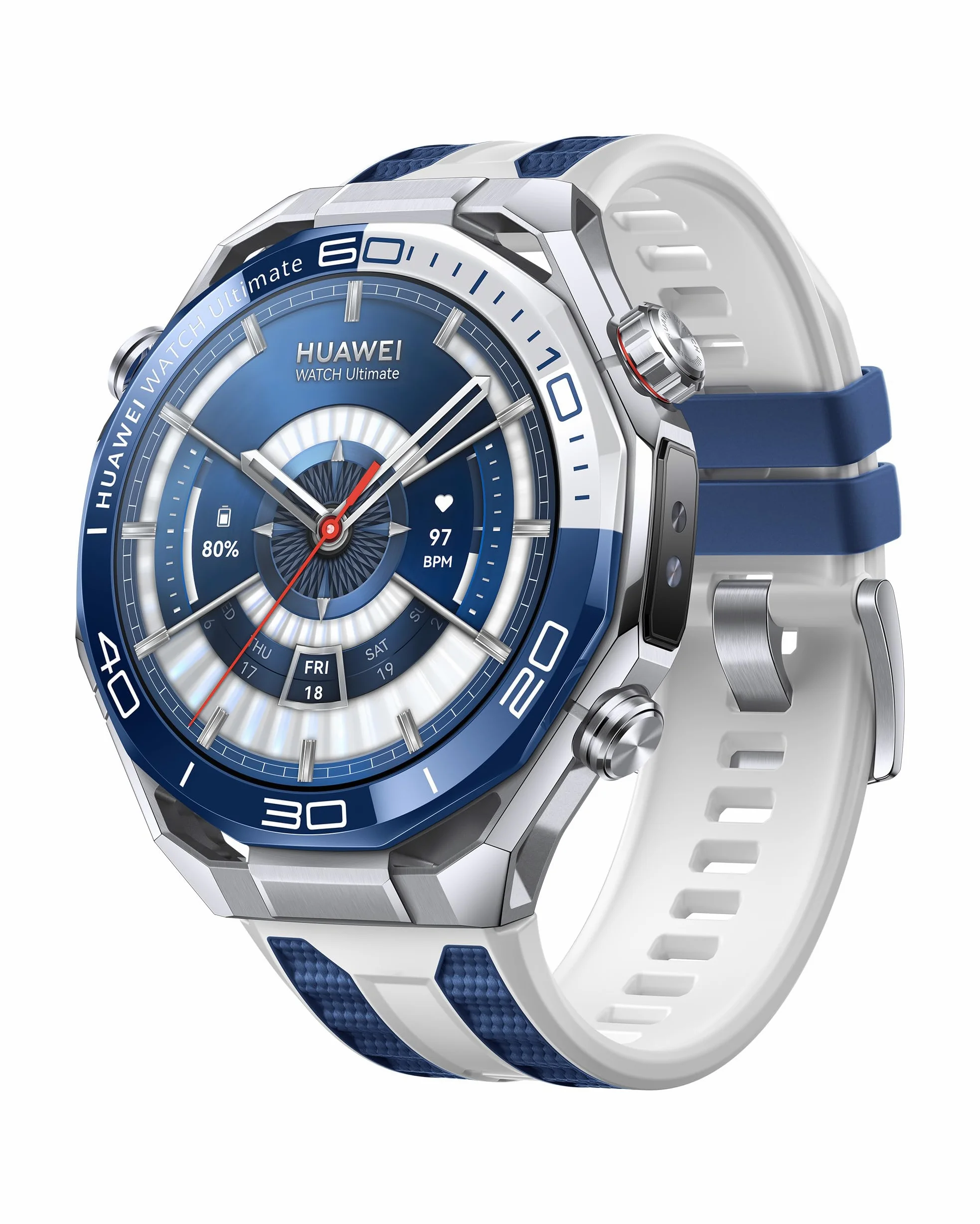 HUAWEI WATCH Ultimate 2 Smartwatch, GPS, eSIM, Blu | Metallo Liquido a Base di Zirconio, Immersione fino a 150 Metri, Comunicazione Subacquea Basata su Sonar