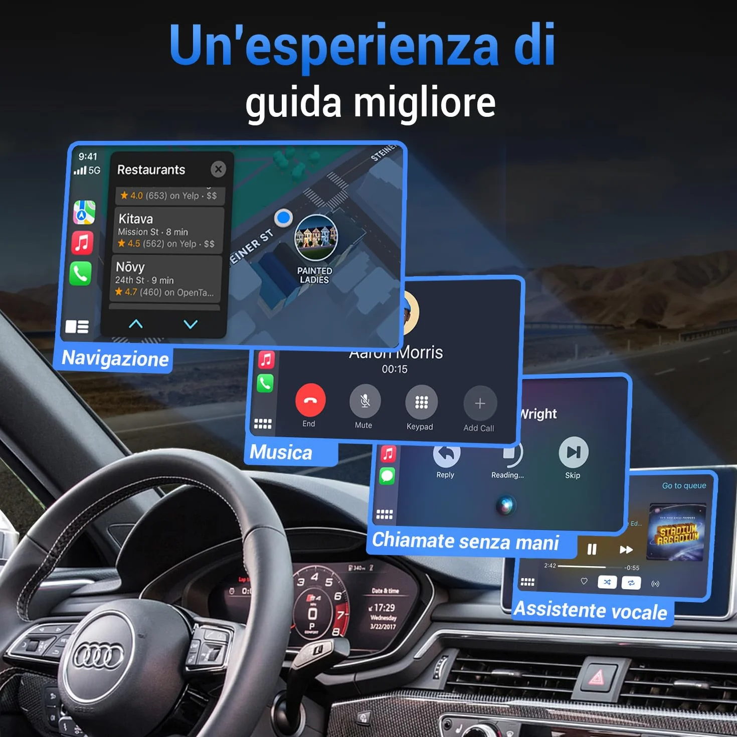 Ottocast Wireless-CarPlay-Adapter-Adattatore U2AIR Pro Wired to Wireless CarPlay Dongle Senza Filo Plug Play per iPhone e Auto con Funzione CarPlay Cablata in Fabbrica(Anno Di Produzione: 2016-2024)