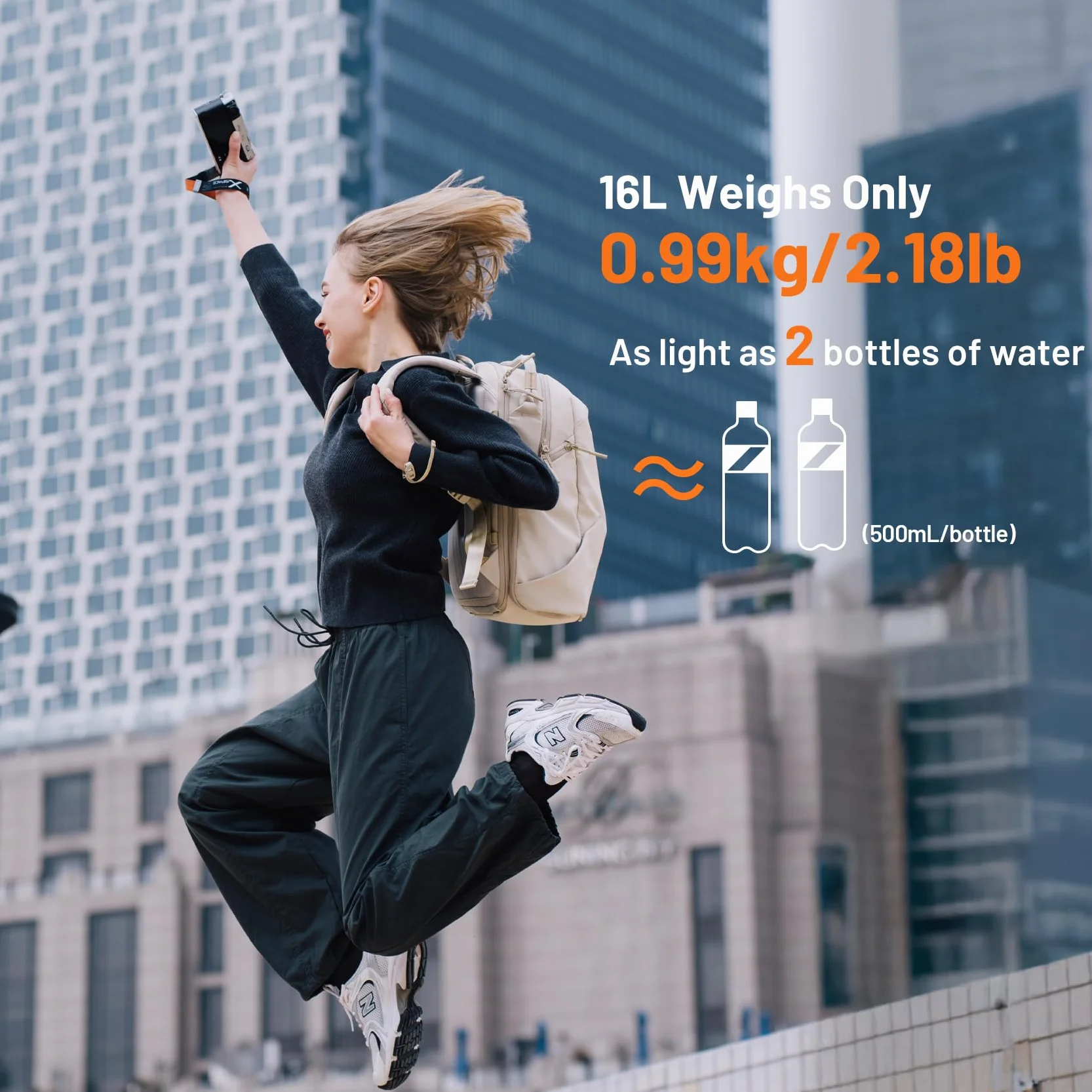 PGYTECH OneGo Lite Zaino Fotografico 16L, Leggero e Impermeabile per Fotografia Urbana e Viaggi, Compatibile con Sony/Canon/Nikon/DSLR/mirrorless