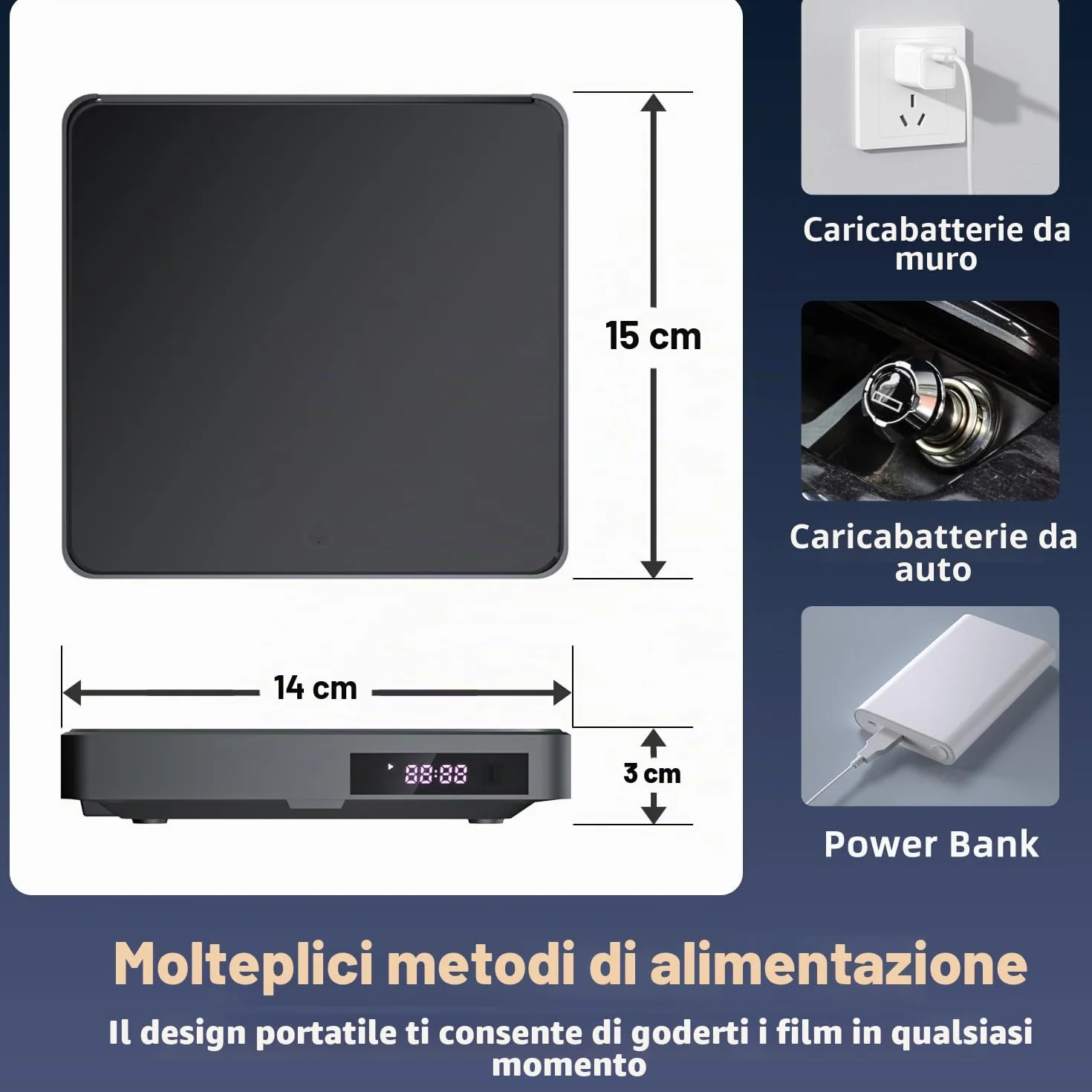 Desobry Lettore DVD Per TV, DVD Player Con Ingressi USB/TF, Lettore DVD TV Con Cavo HDMI/RCA Gratuito, Correzione Degli Errori, Lettore DVD HDMI Riduzione Del Rumore